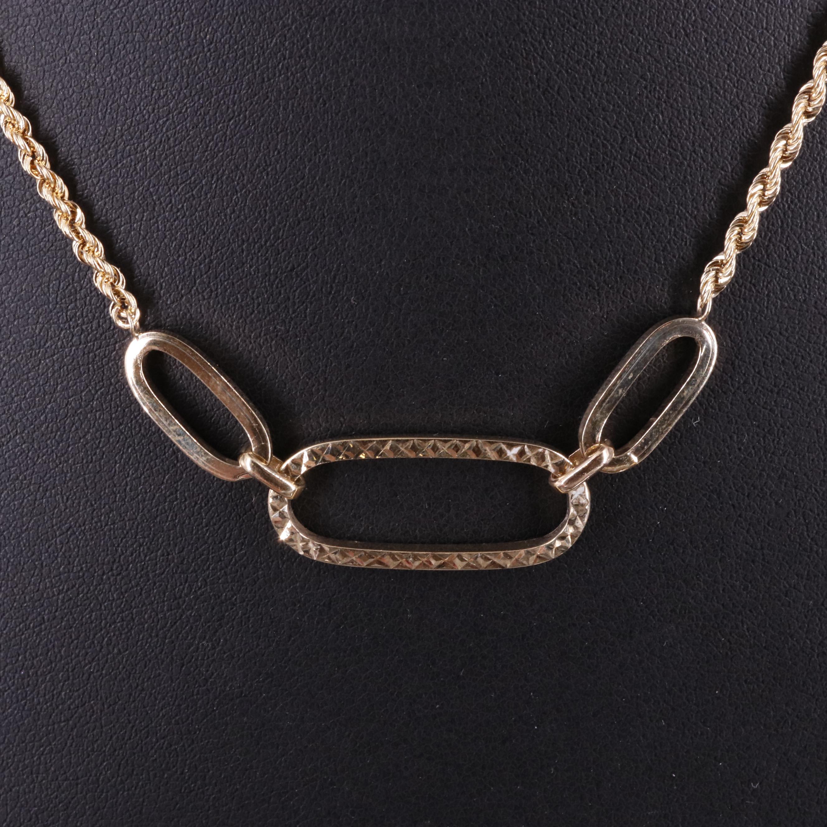 10K Rope Chain Necklace