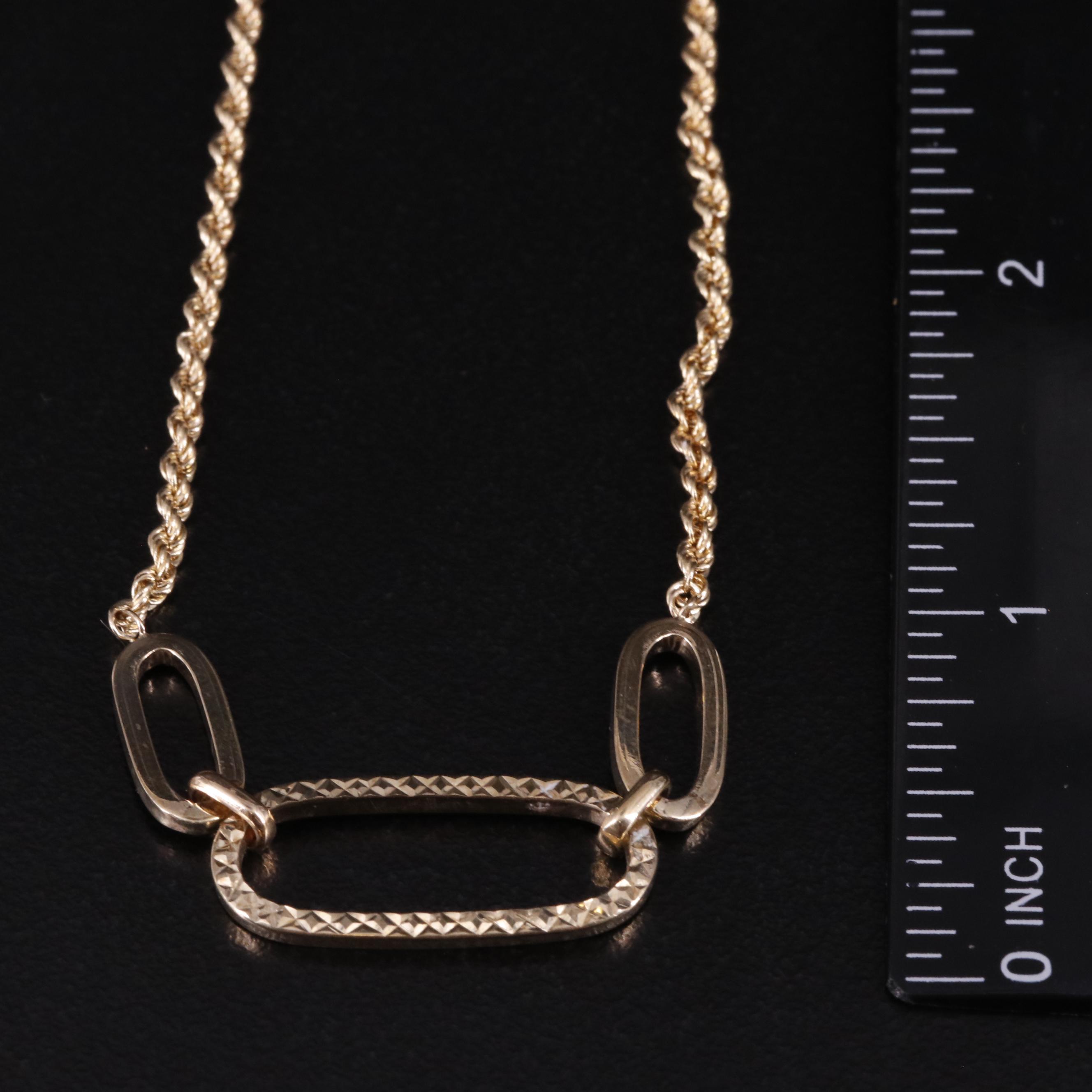10K Rope Chain Necklace