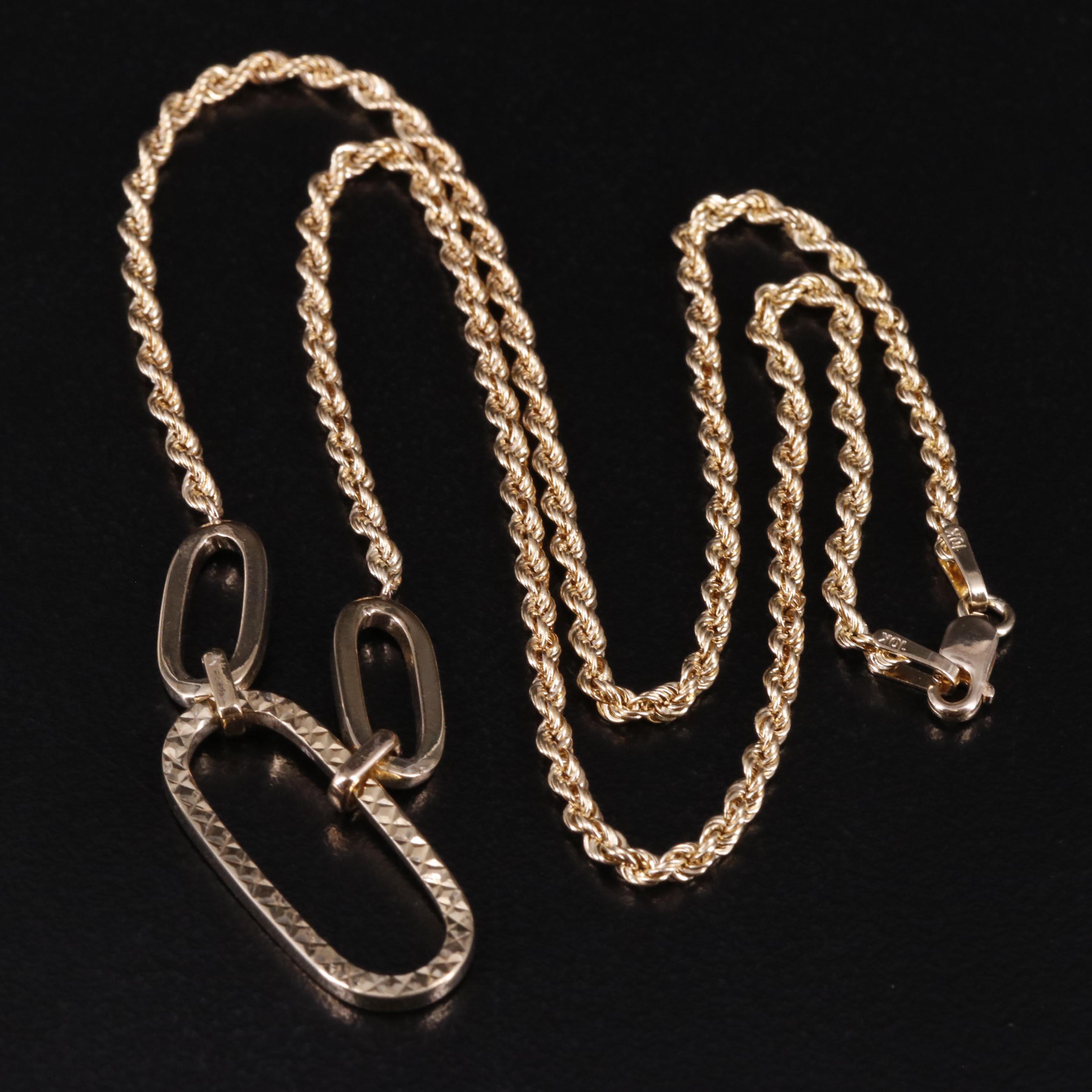 10K Rope Chain Necklace