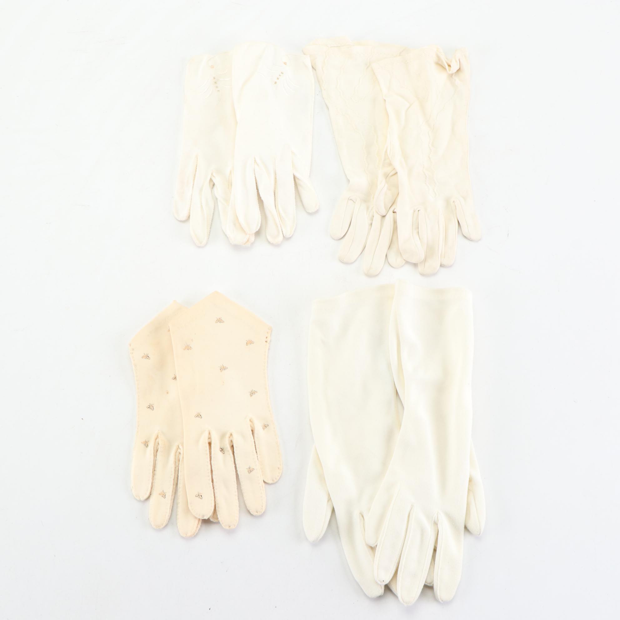 Embroidered, Crochet, Leather and Other Gloves, Mid-20th Century