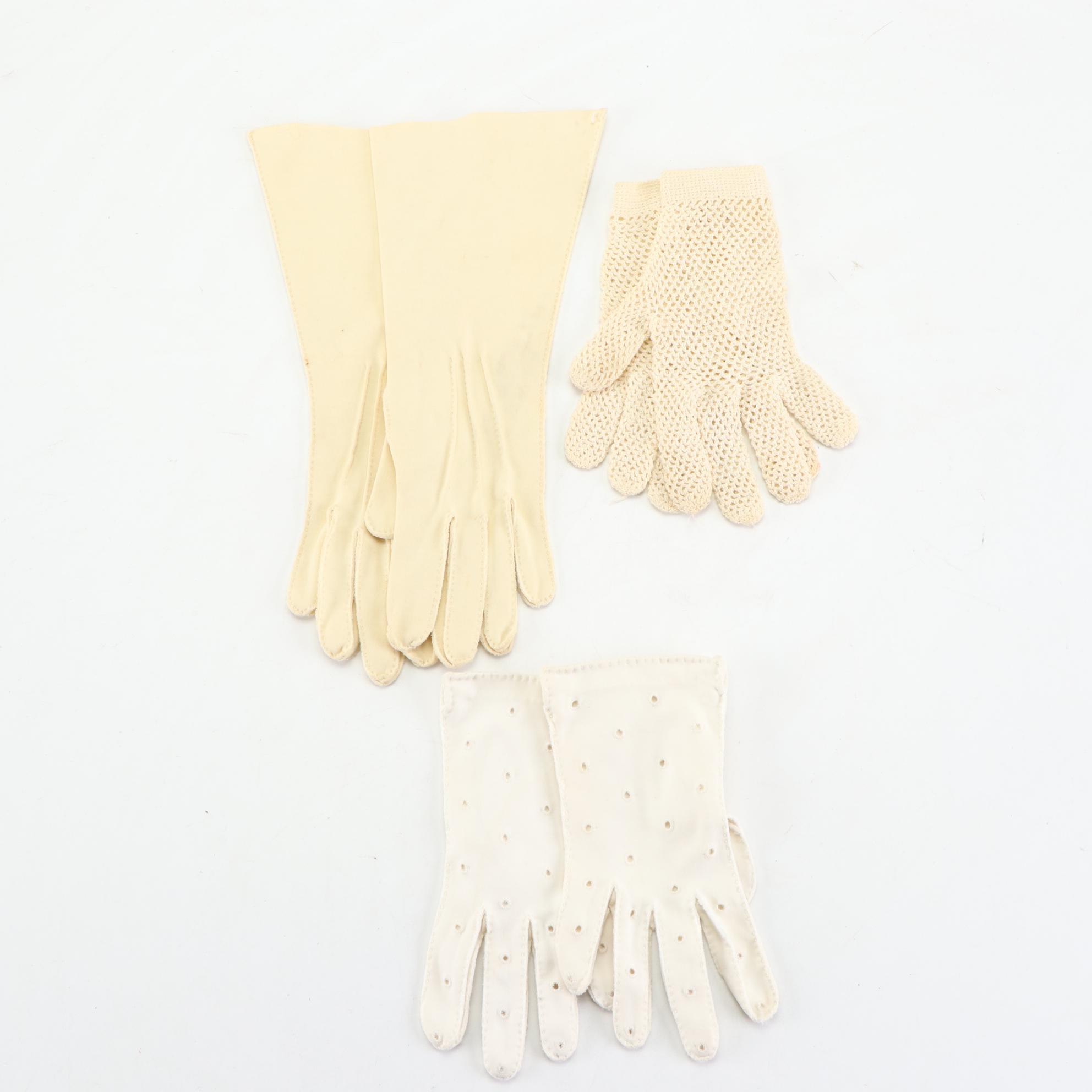 Embroidered, Crochet, Leather and Other Gloves, Mid-20th Century