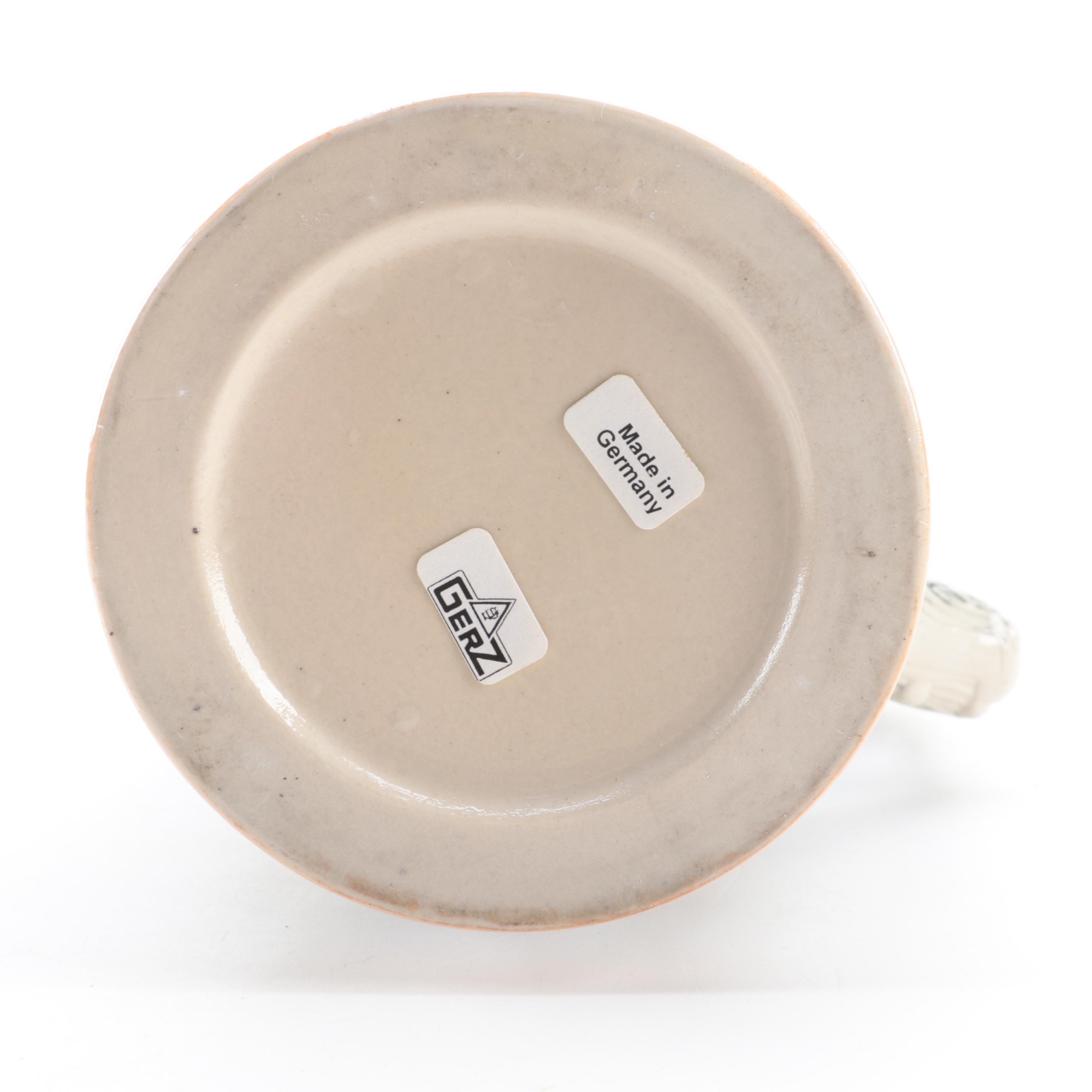 Gerz Neuschwanstein Castle Ceramic German Beer Stein