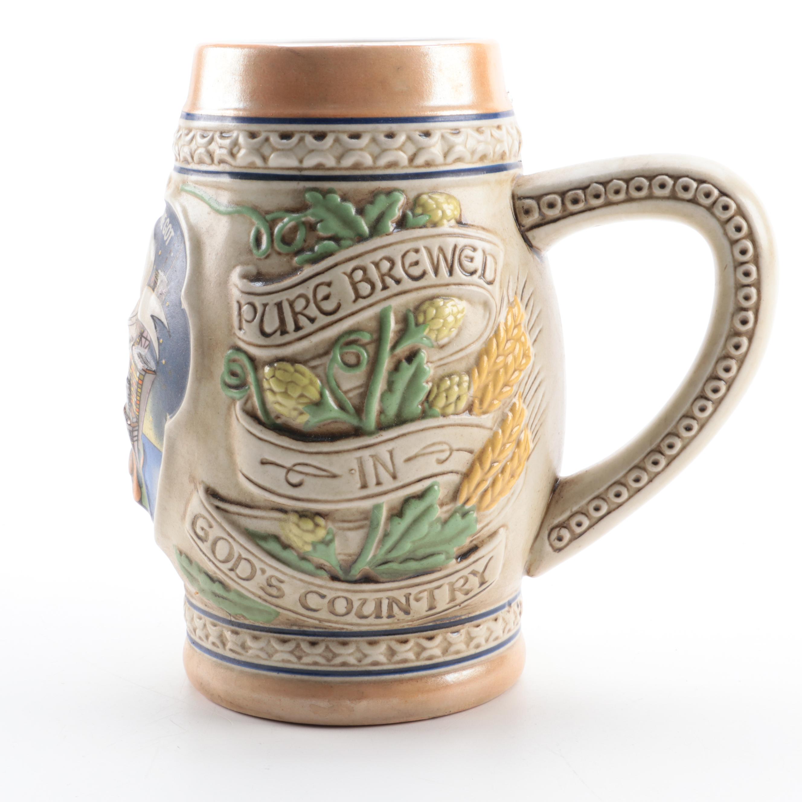 G. Heileman Brewing Company Chicago Themed Collectible Beer Stein, 1983