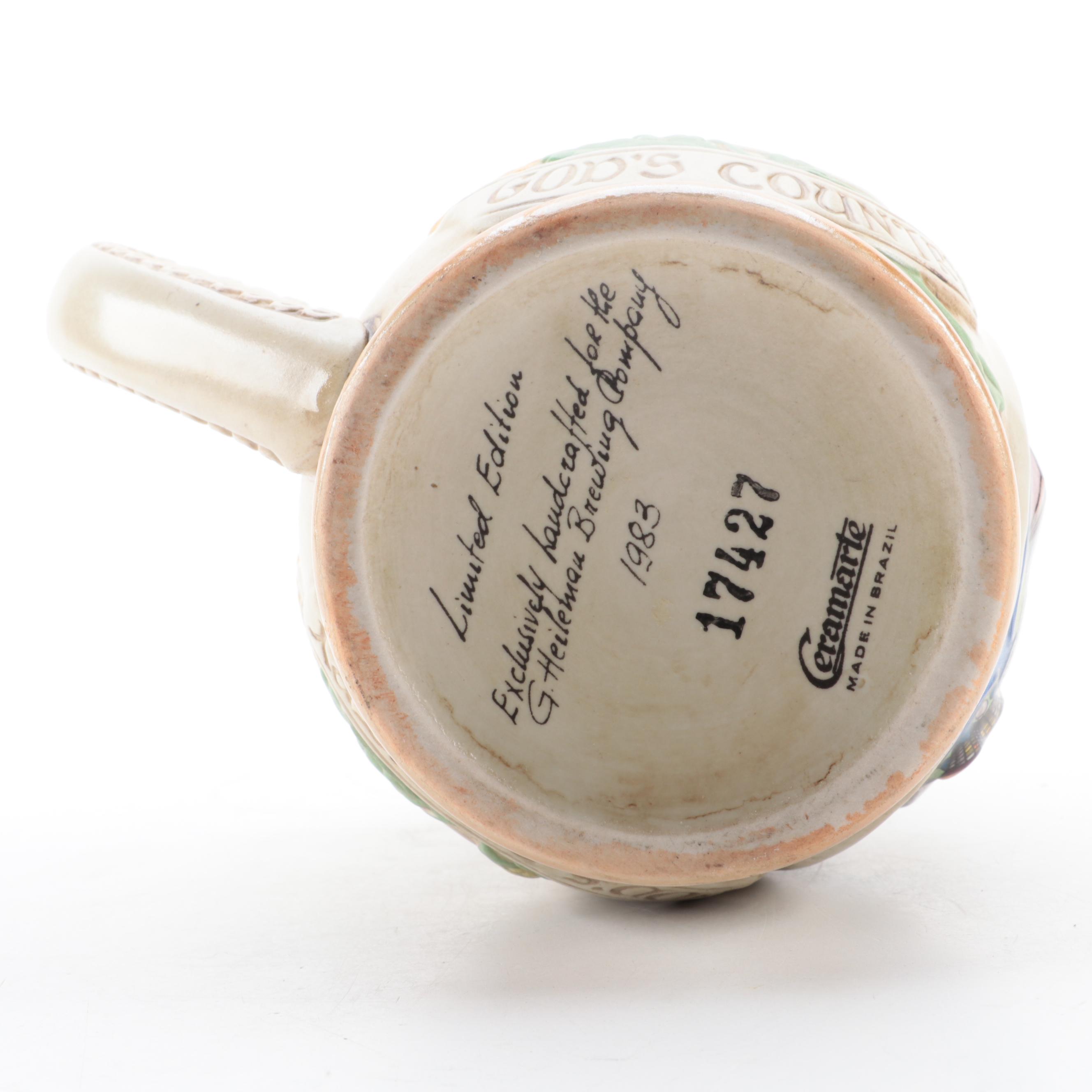 G. Heileman Brewing Company Chicago Themed Collectible Beer Stein, 1983