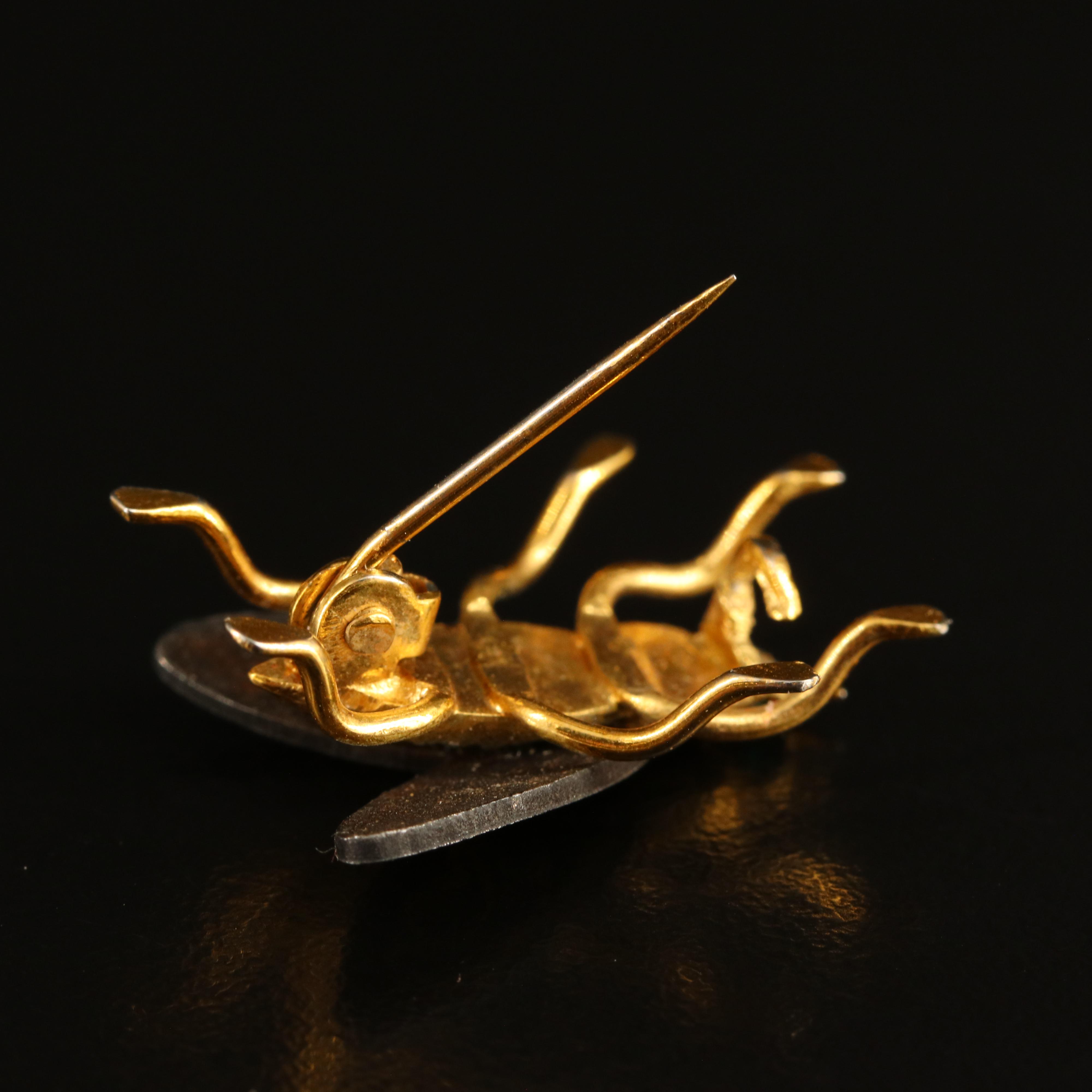 Vintage Fly Damascene Pins