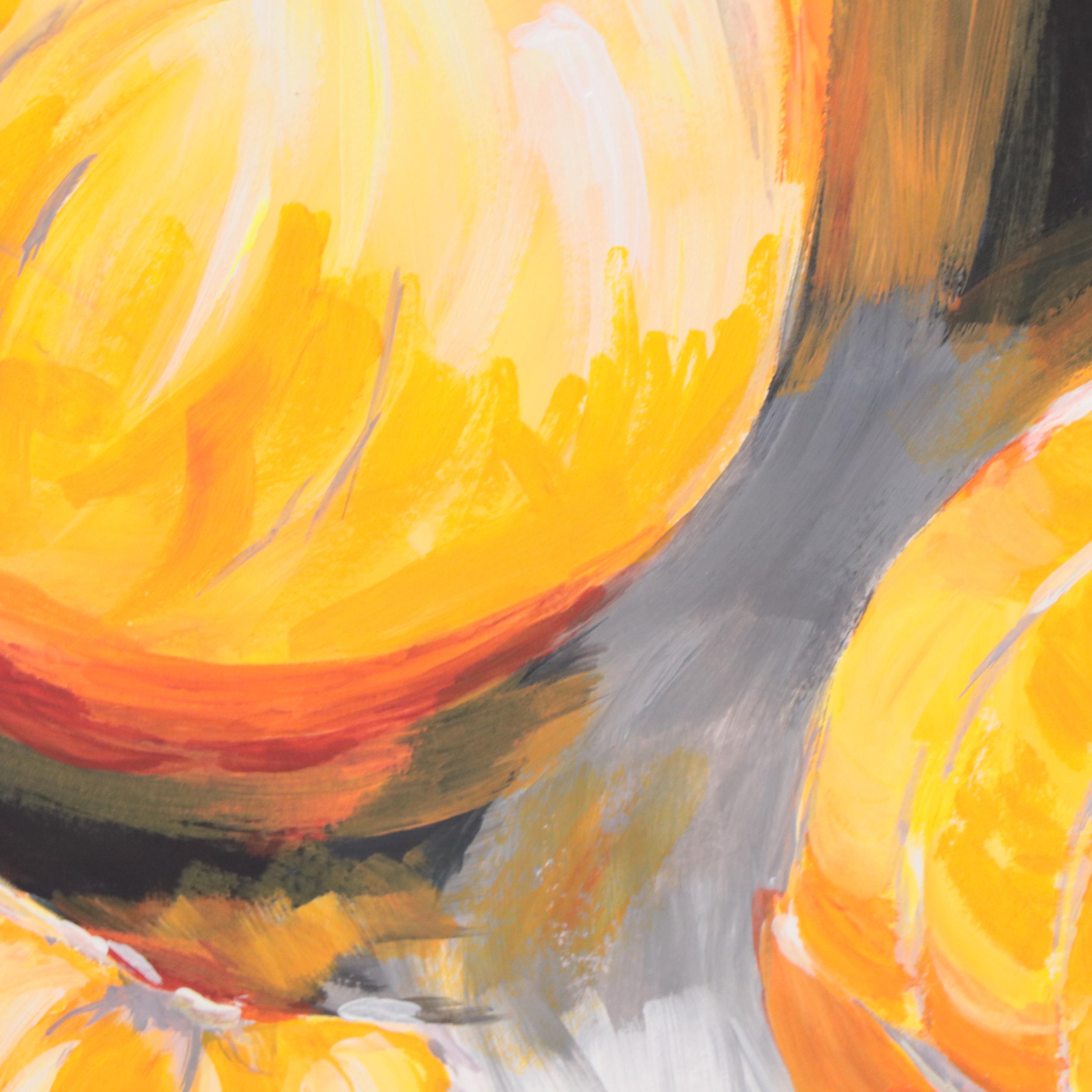 Still Life Acrylic Painting of Oranges, 2022