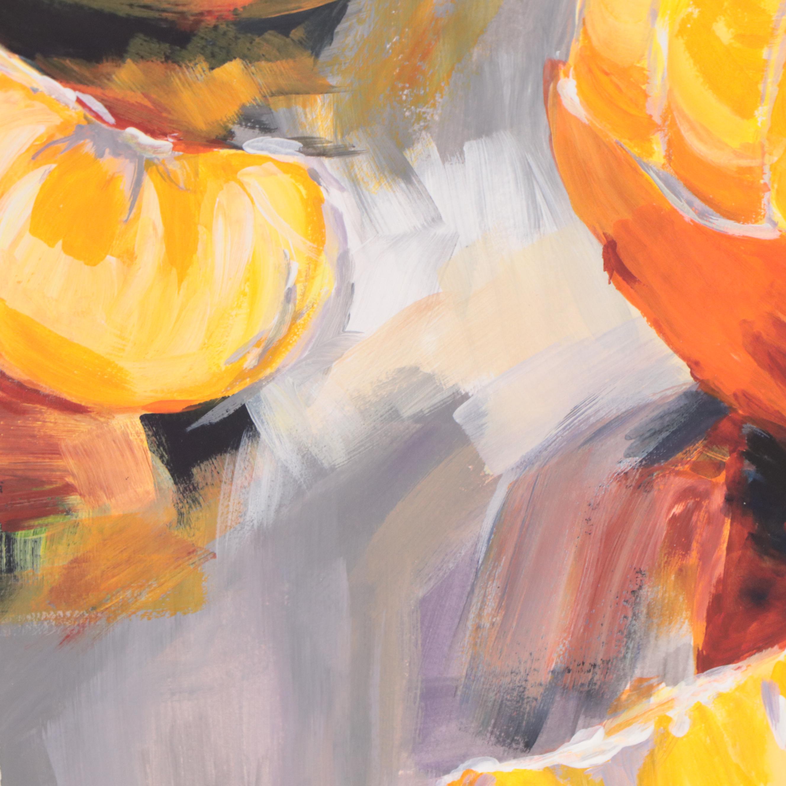 Still Life Acrylic Painting of Oranges, 2022