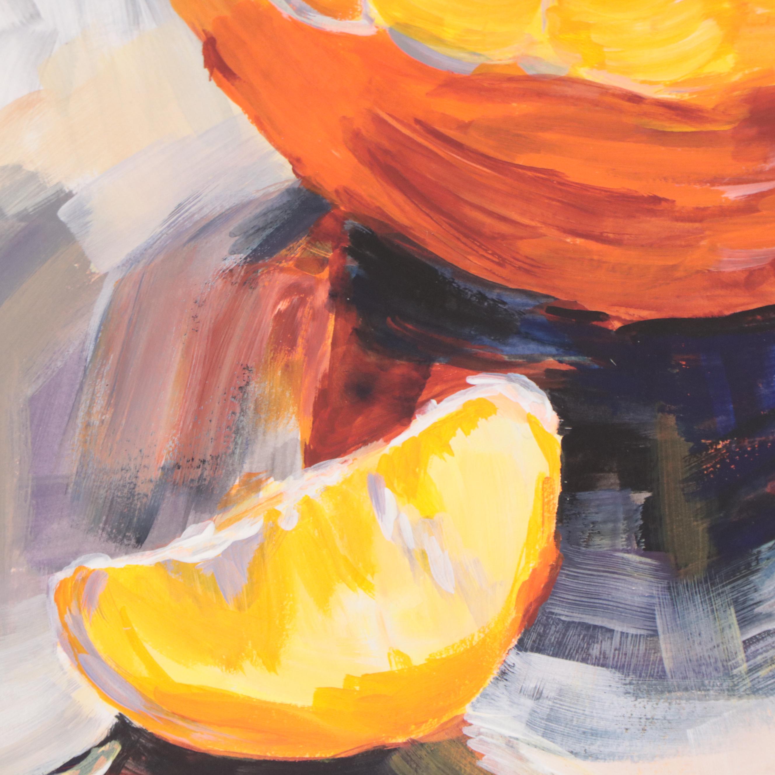 Still Life Acrylic Painting of Oranges, 2022