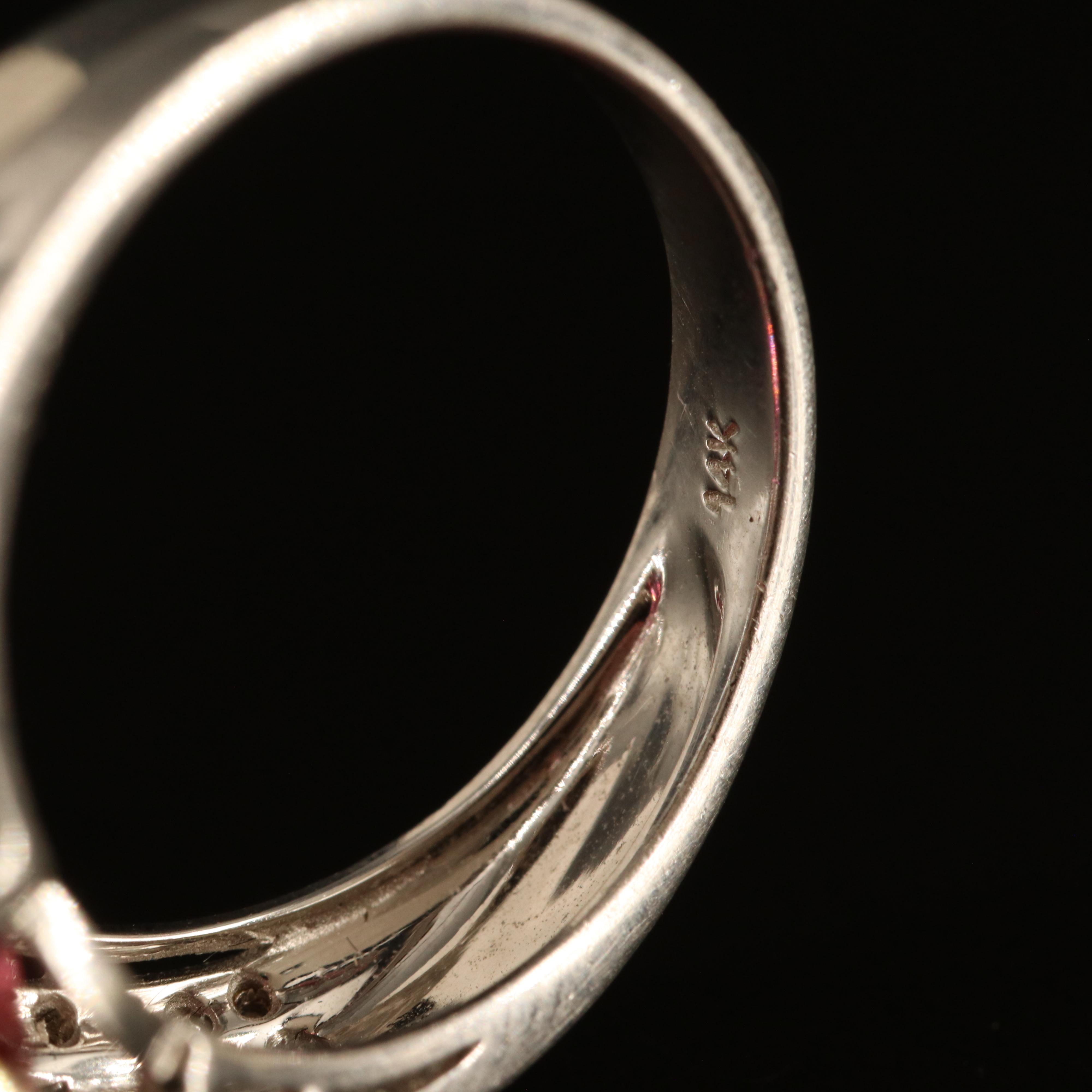 14K 5.45 CT Tourmaline and Diamond Ring