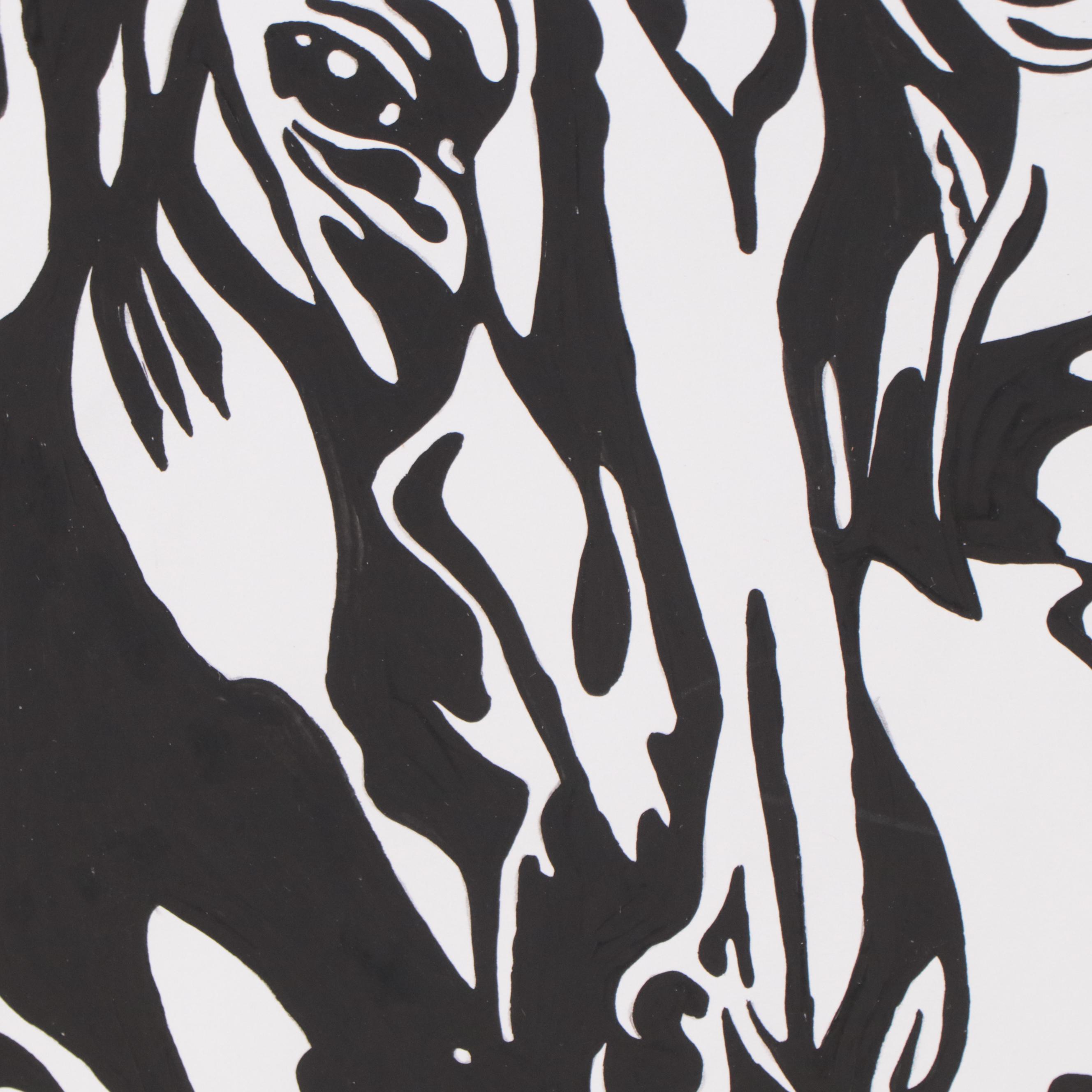 Gouache Painting of a Horse, 2021