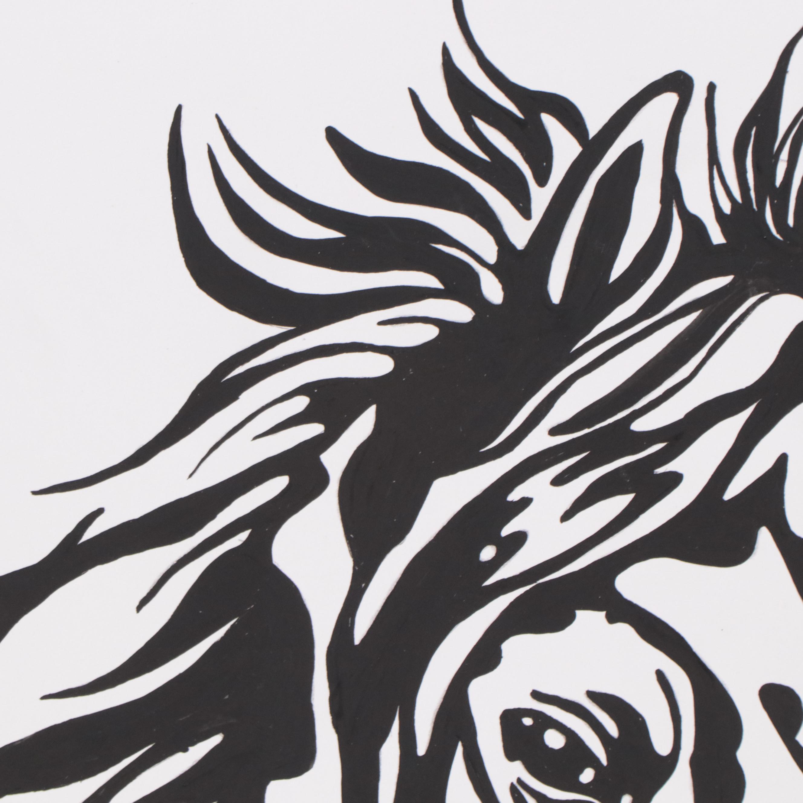 Gouache Painting of a Horse, 2021