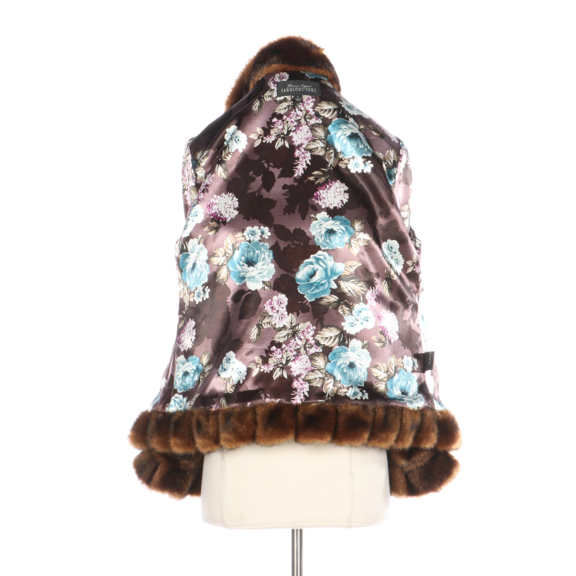 Donna Salyers' Fabulous-Furs Ruffle Edge Jacket in Faux Fur/Acrylic Pile