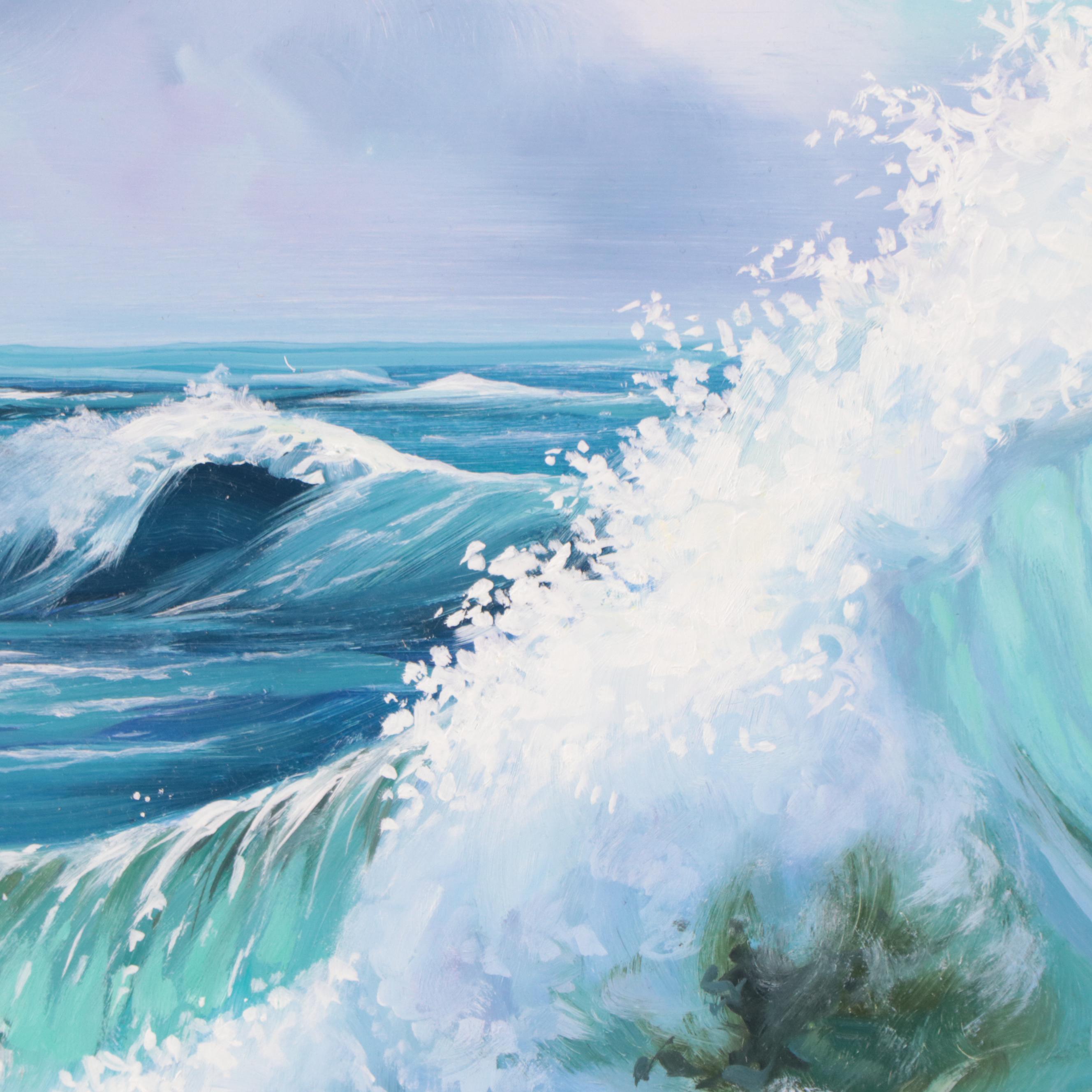 Acrylic Painting of a Seascape, 21st Century