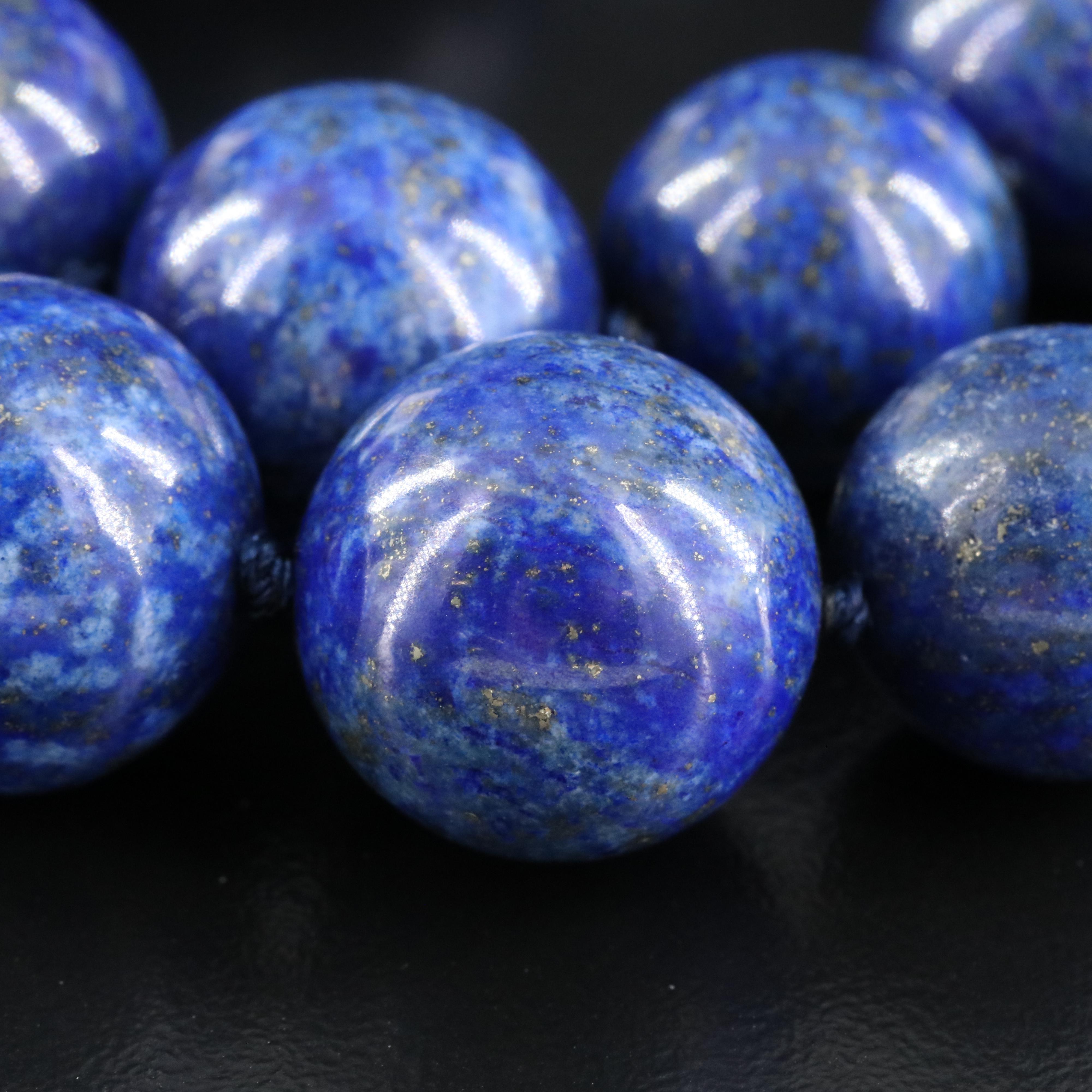 Lapis Lazuli Graduated Necklace with 14K Clasp