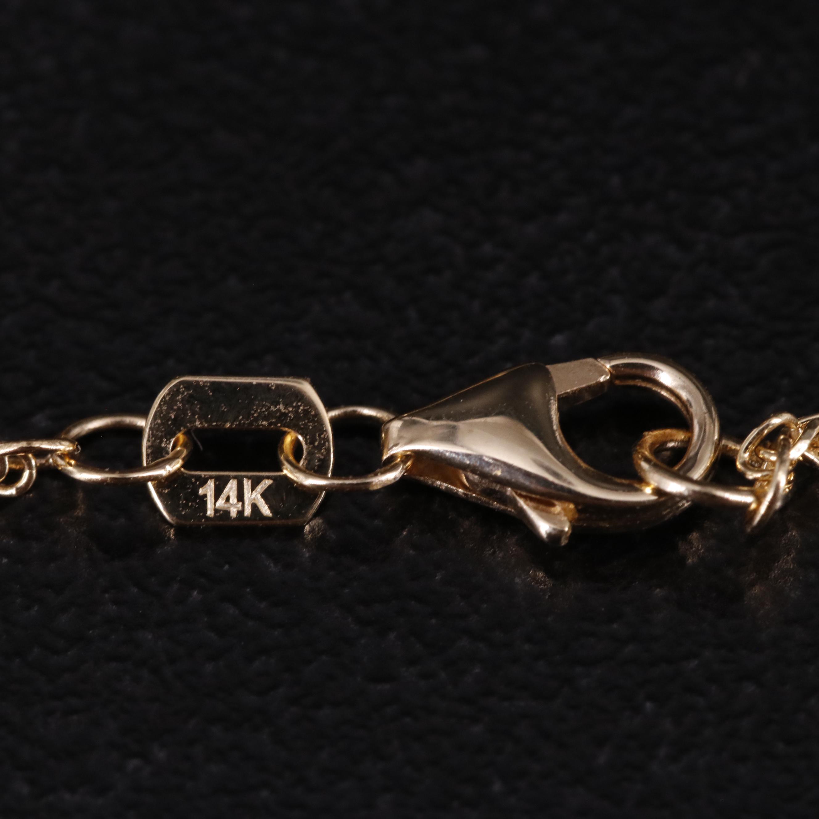 14K Woven Chain Heart Bracelet