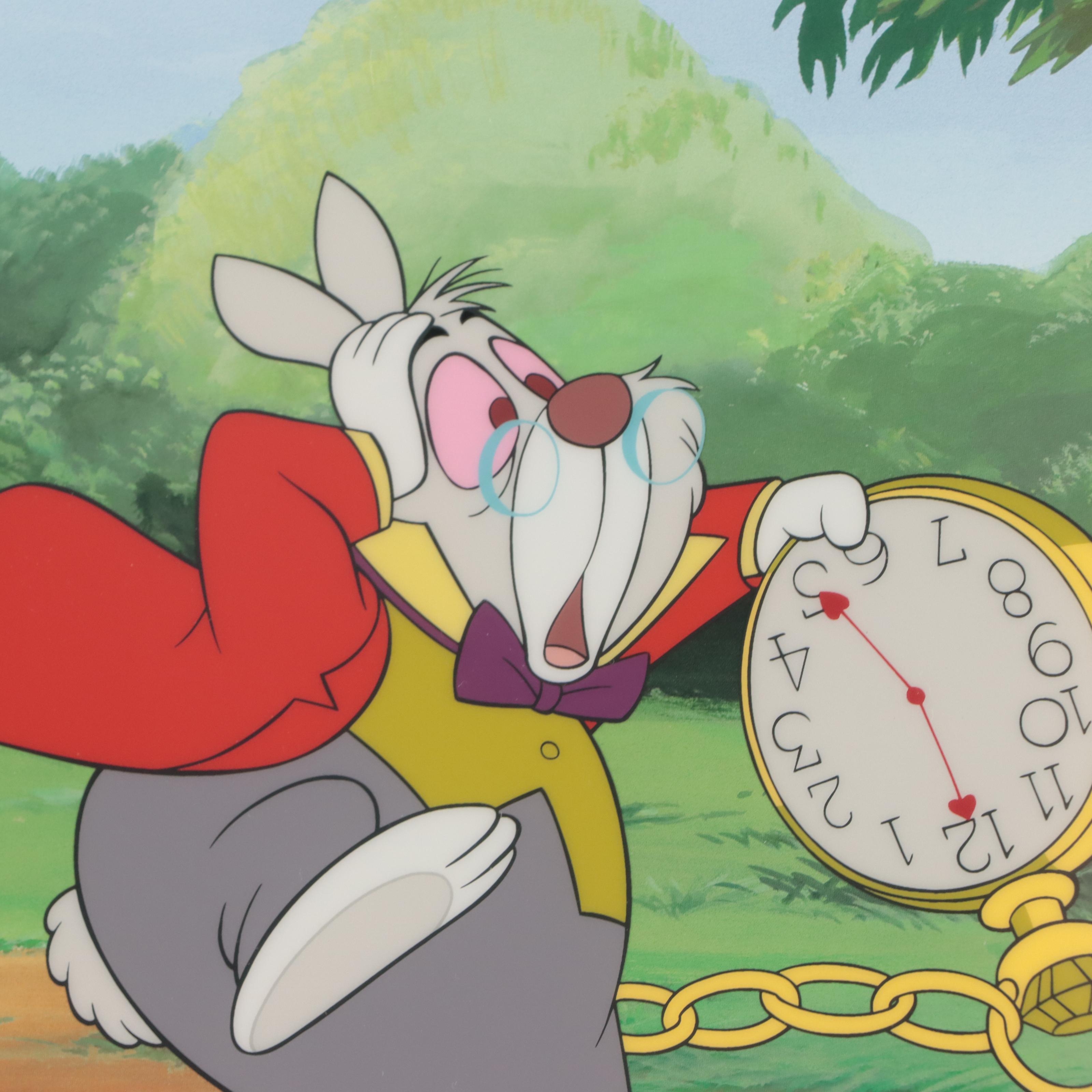 Dave Pacheco Signed Disney Sericel "I'm Late," 1999