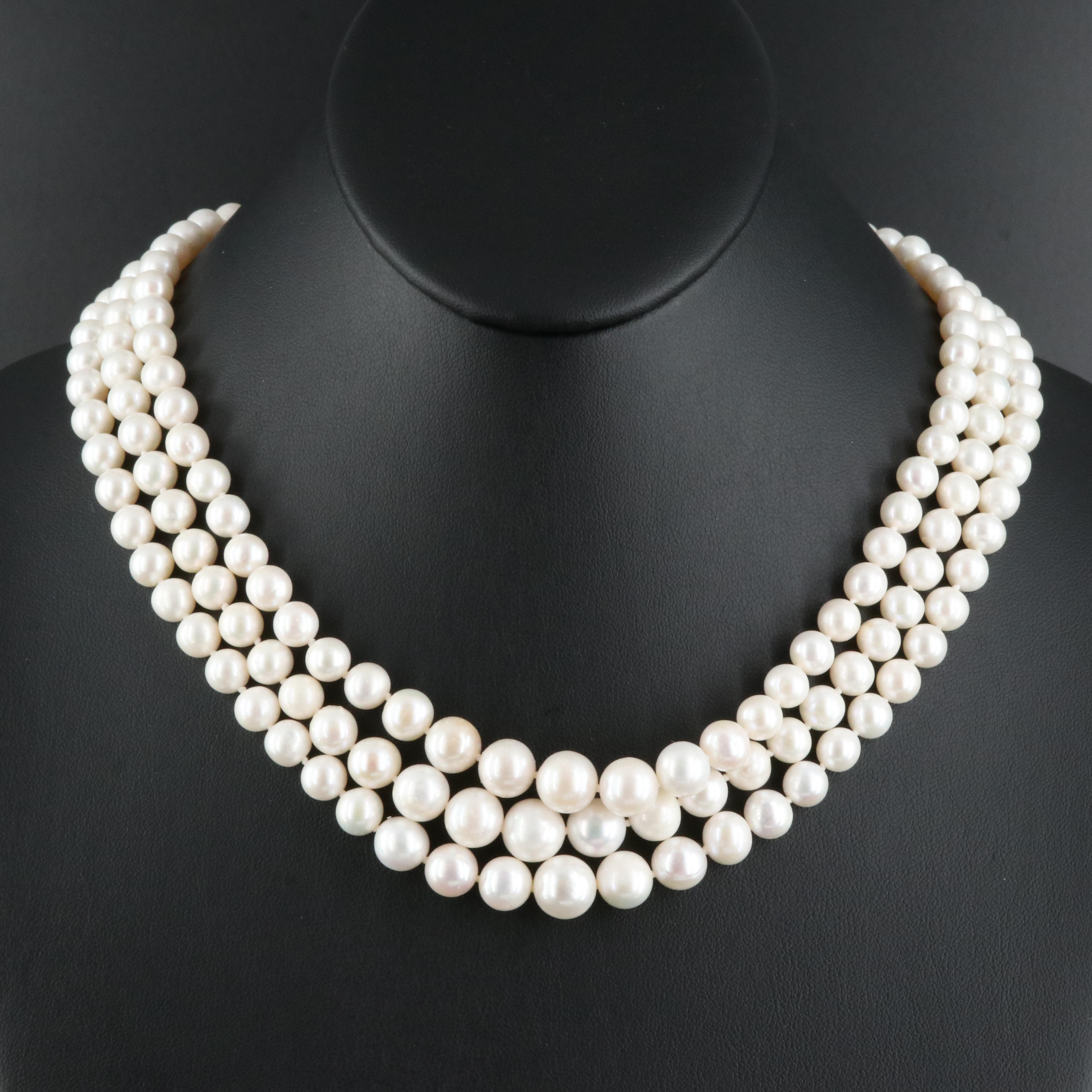 Pearl Necklace with 14K Clasp