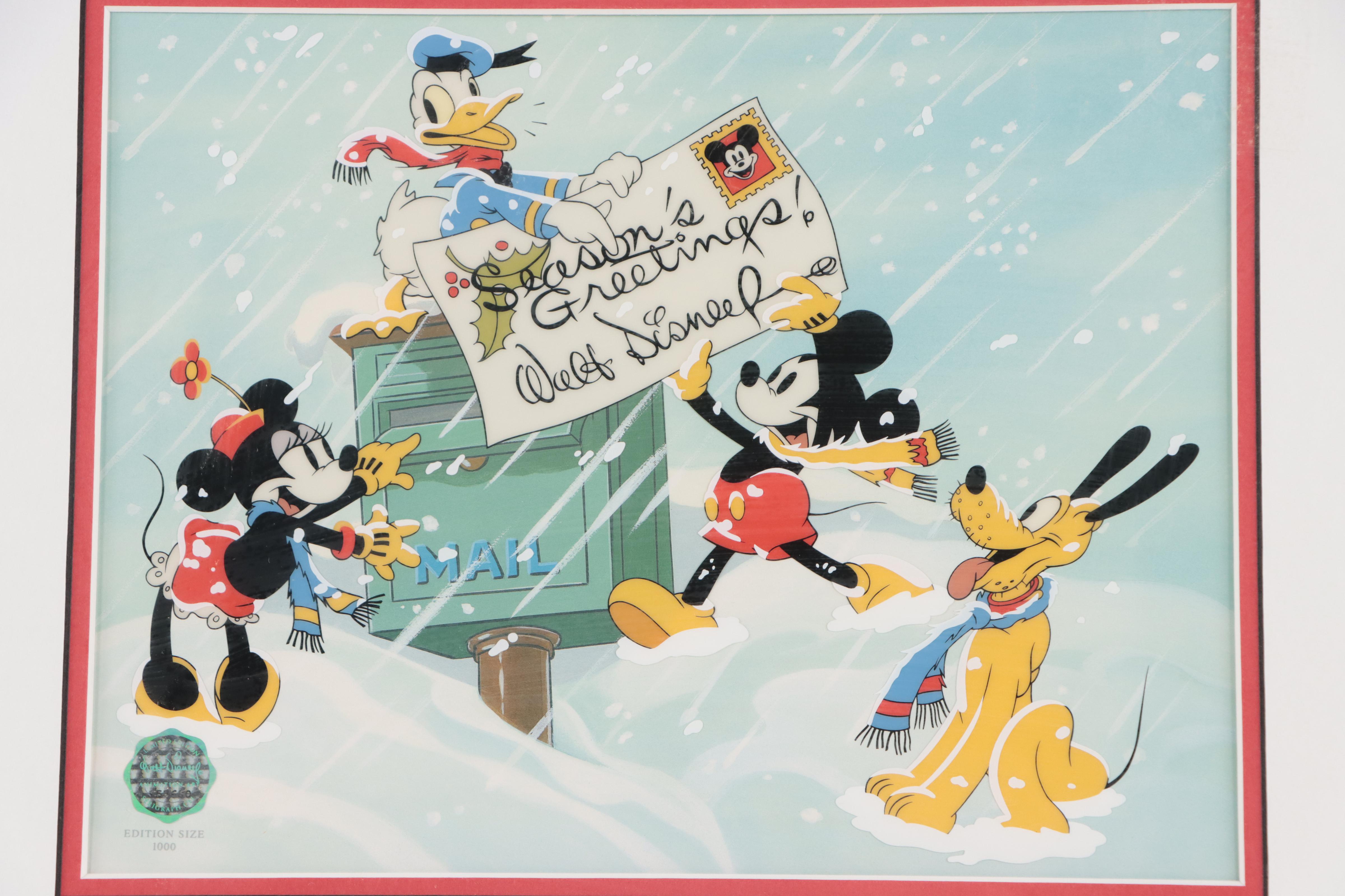 Disney Sericel "Greeting the Season," 2000