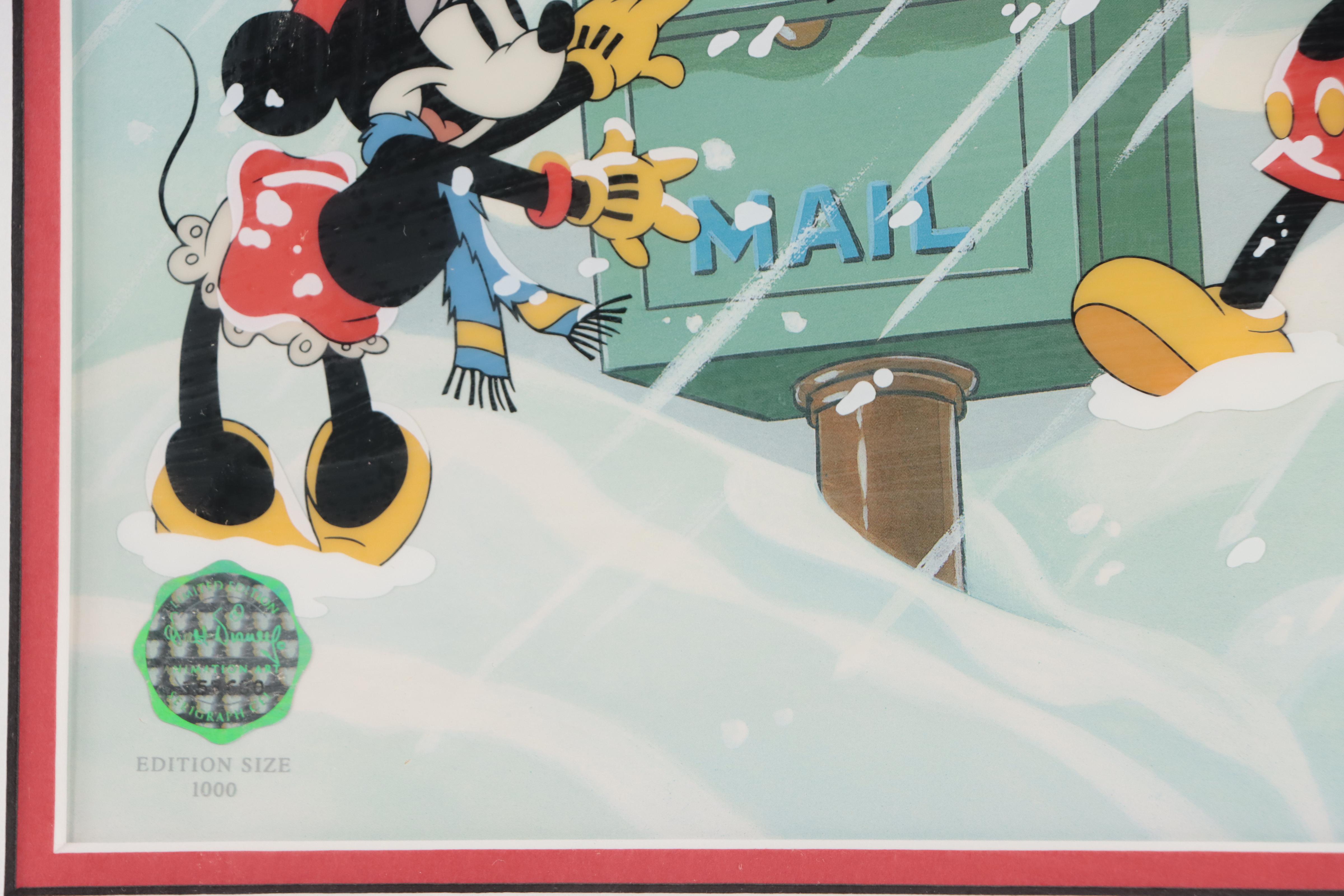 Disney Sericel "Greeting the Season," 2000