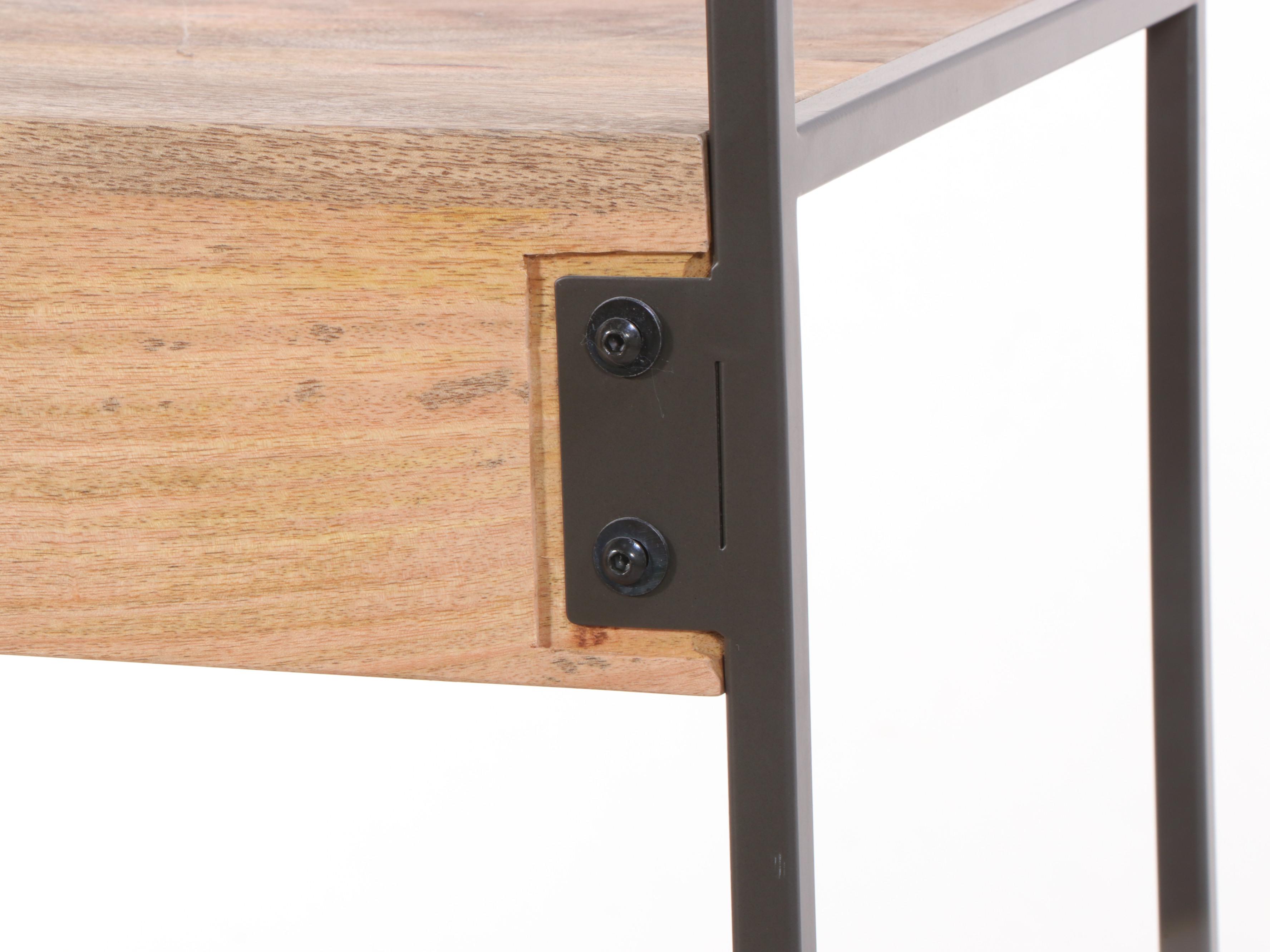 West Elm Industrial Mango Wood and Steel Modular Bookshelf