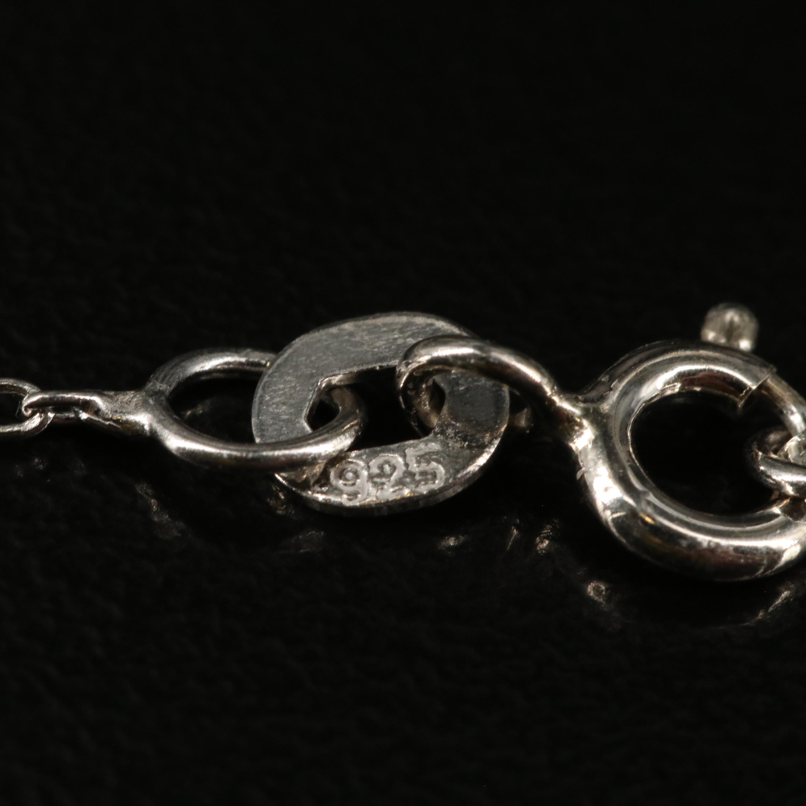 Sterling Peridot Pendant Necklace