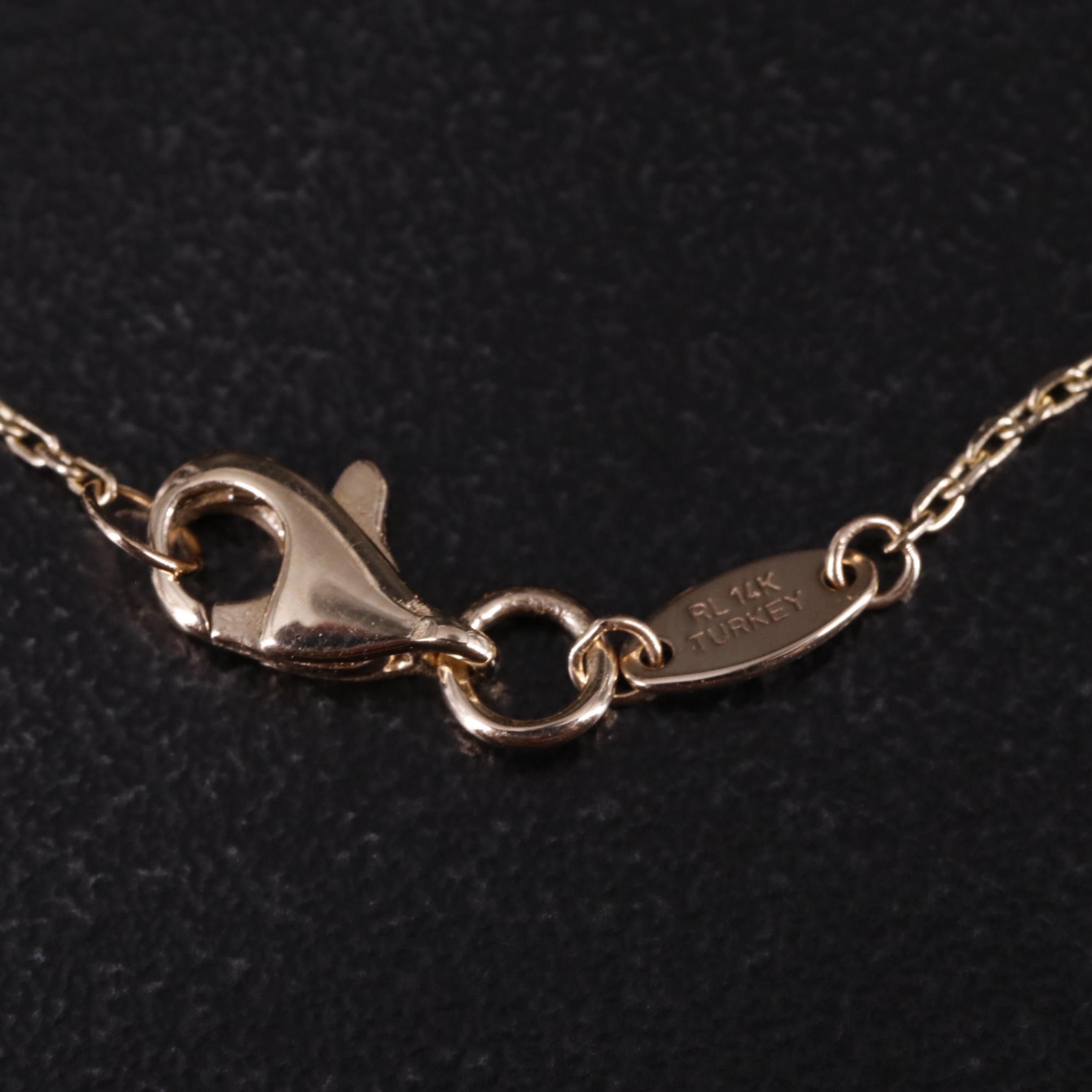 14K Bead and Cable Chain Cross and Virgin Mary Necklace