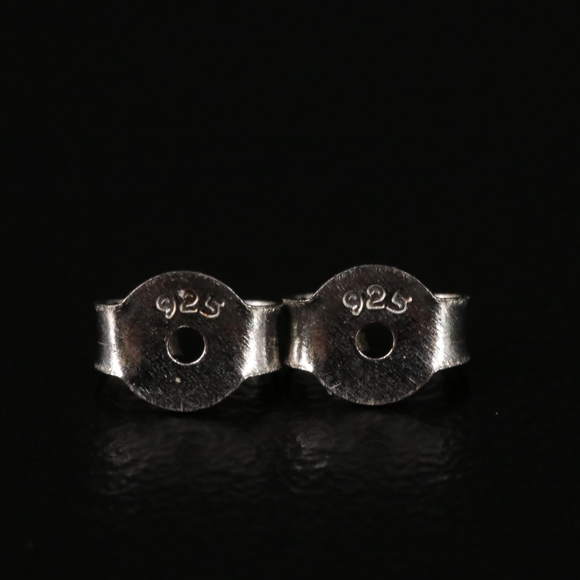 Sterling Smoky Quartz Stud Earrings