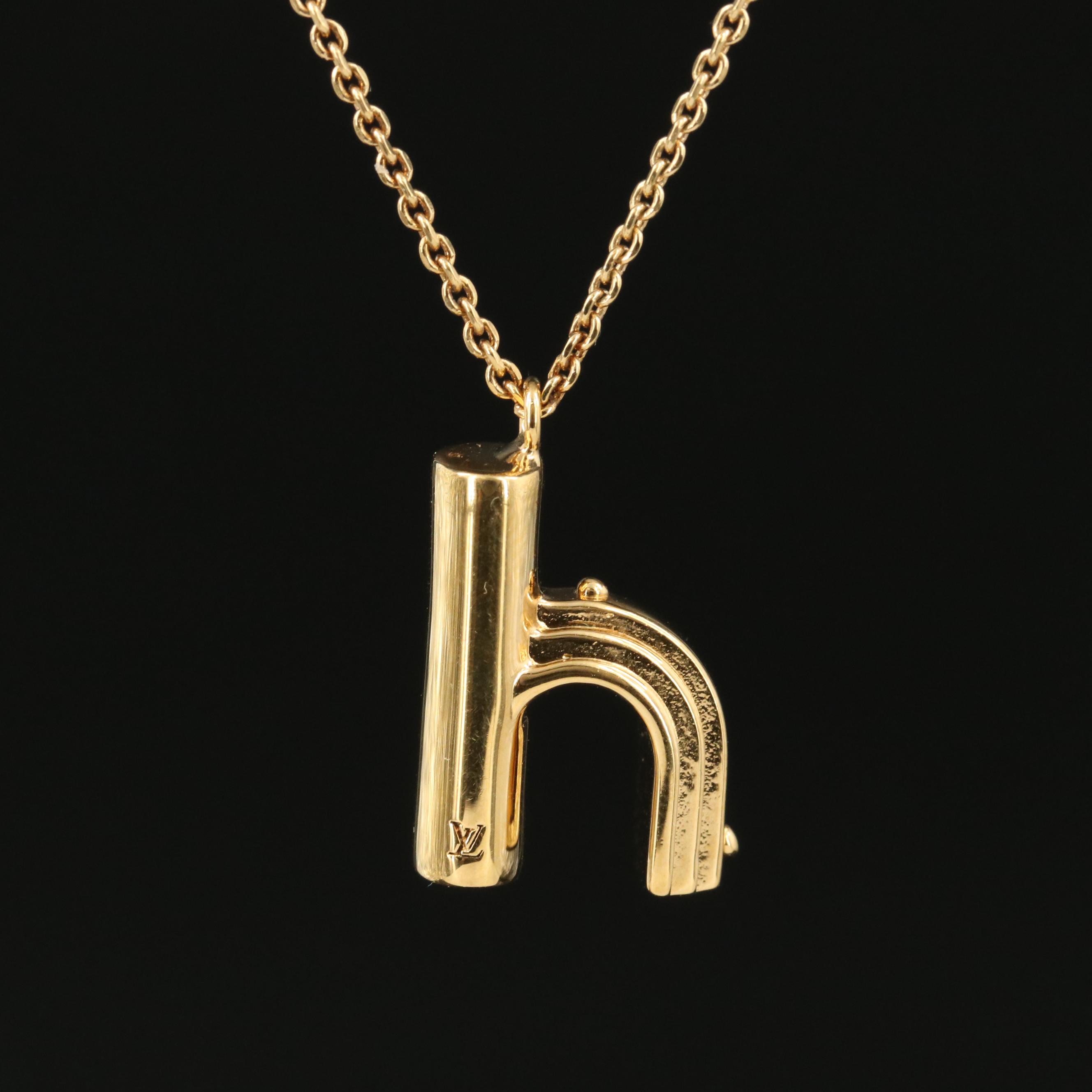 Louis Vuitton "LV and Me" "H" Initial Necklace