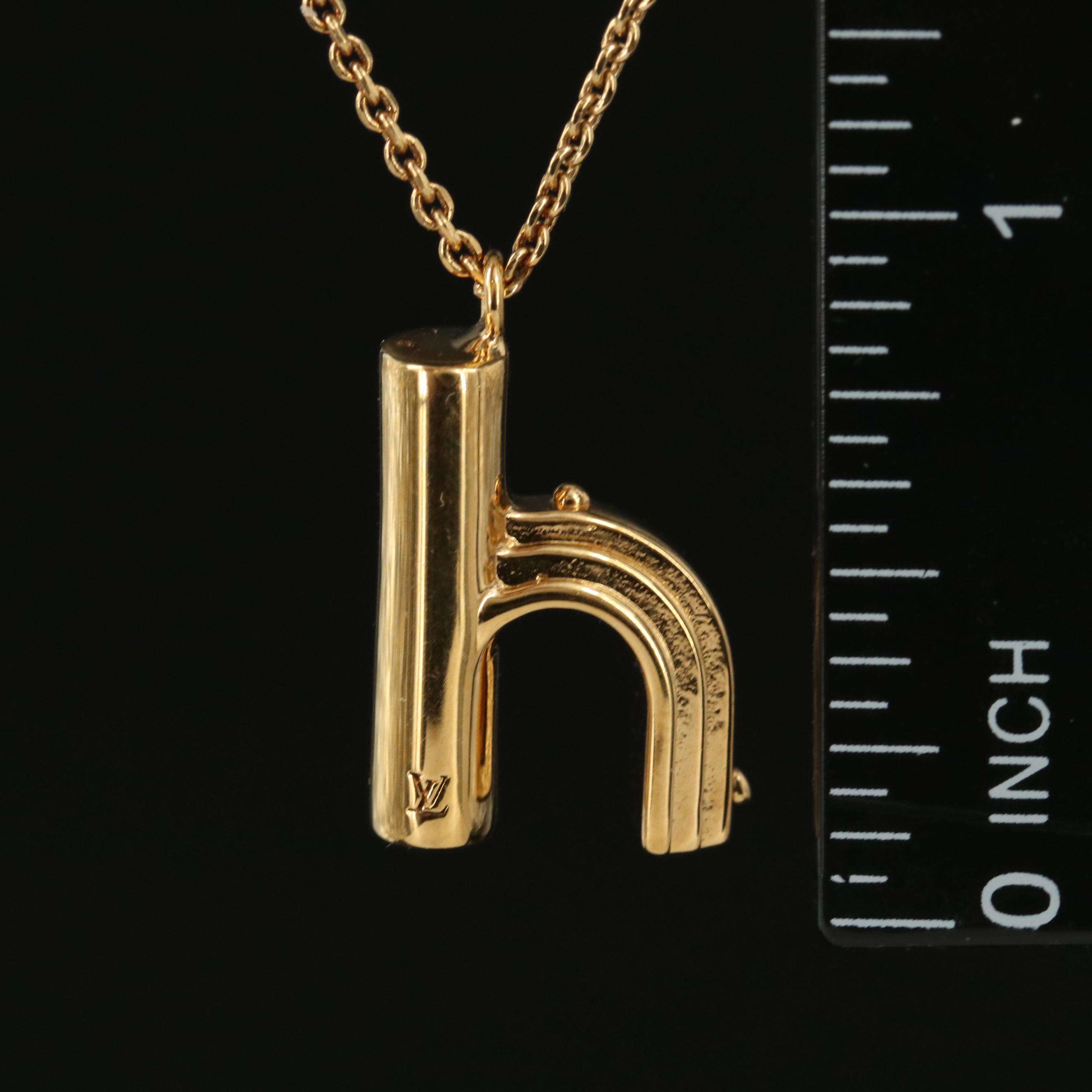 Louis Vuitton "LV and Me" "H" Initial Necklace