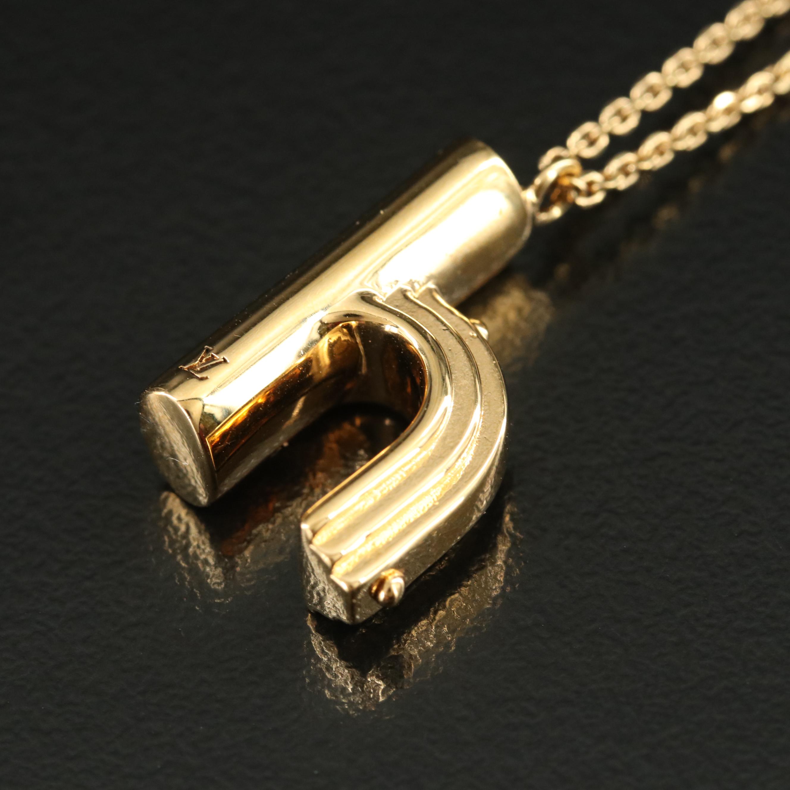 Louis Vuitton "LV and Me" "H" Initial Necklace