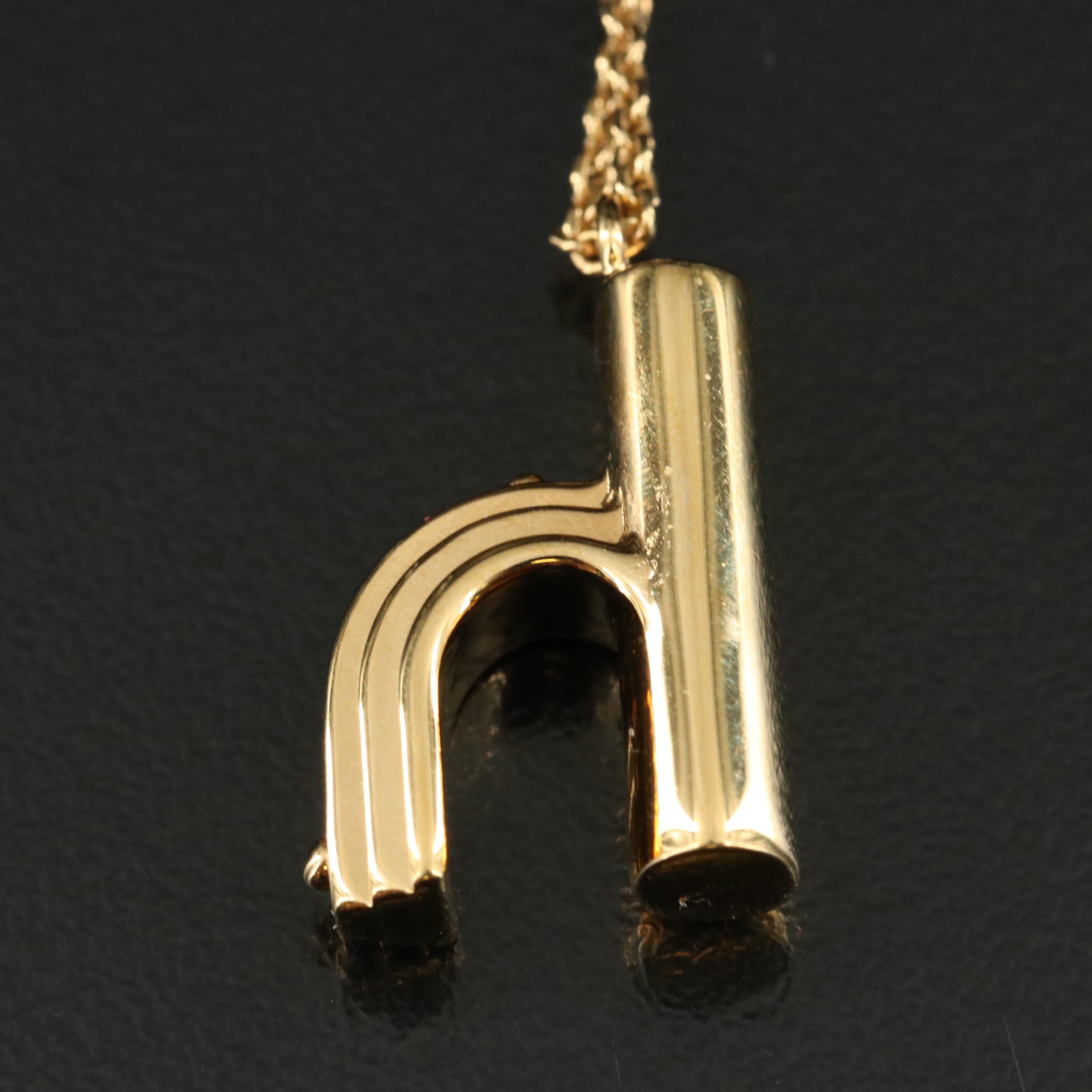 Louis Vuitton "LV and Me" "H" Initial Necklace