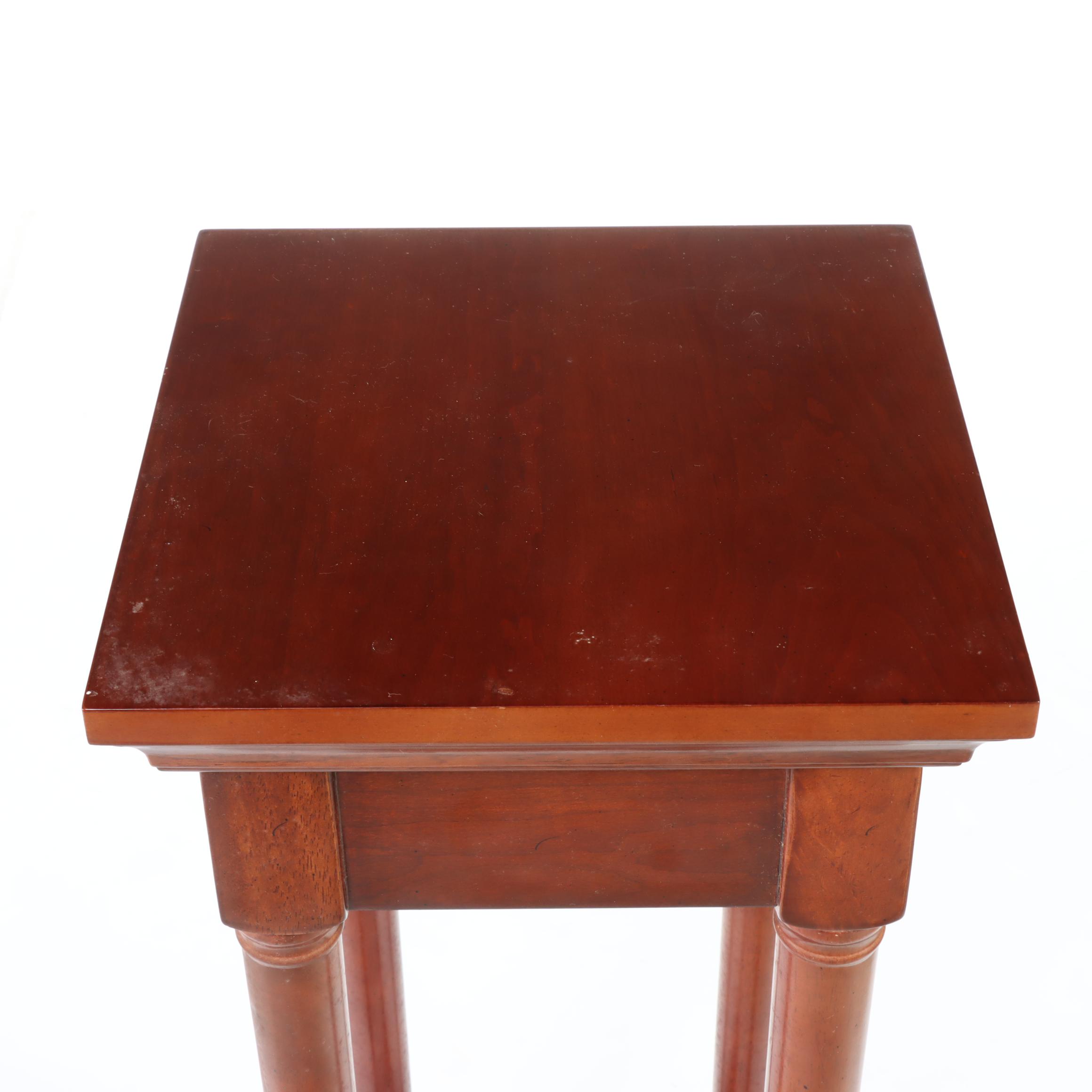 The Bombay Company Neoclassical Style Cherrywood-Stained Display Pedestal