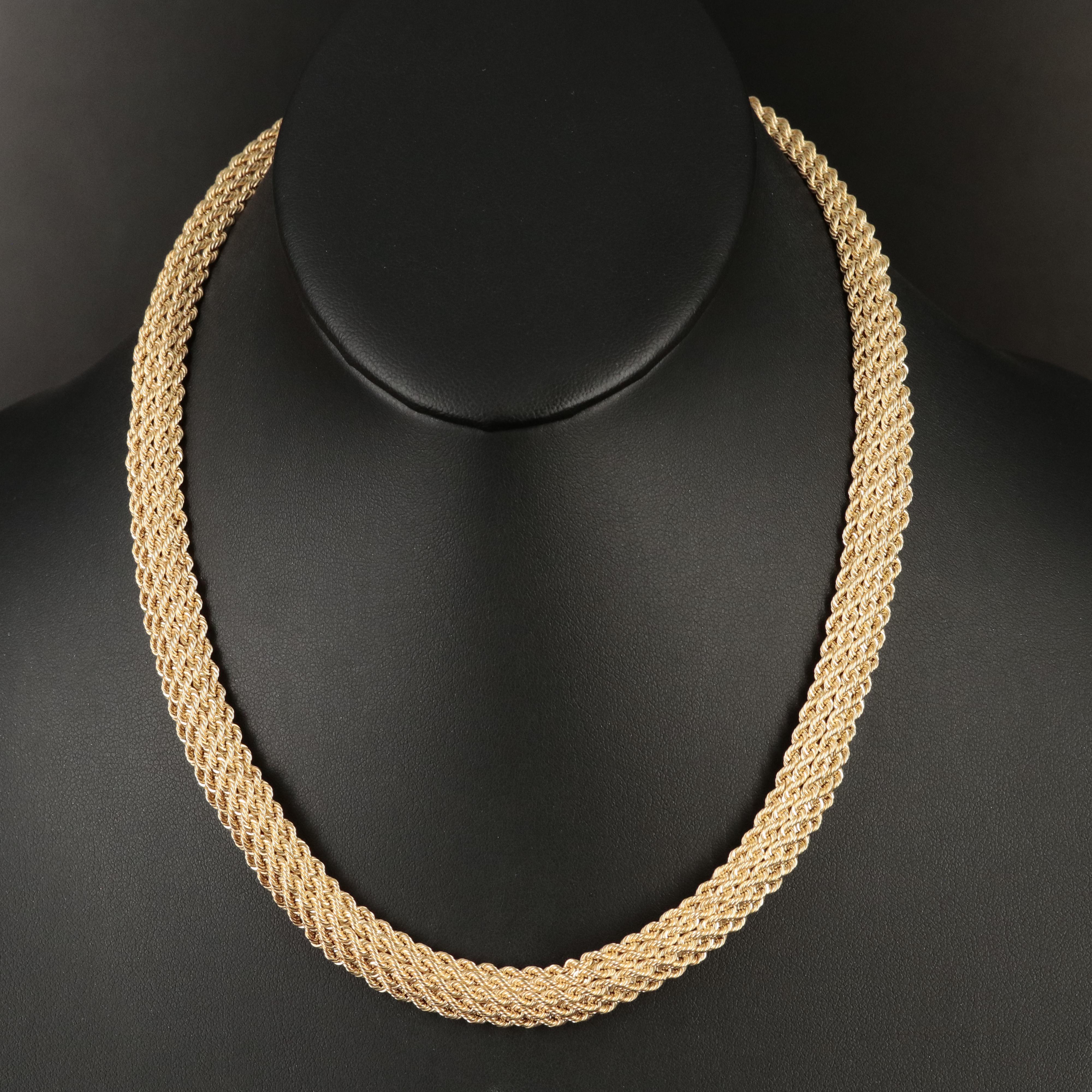 14K Braided Rope Chain Necklace