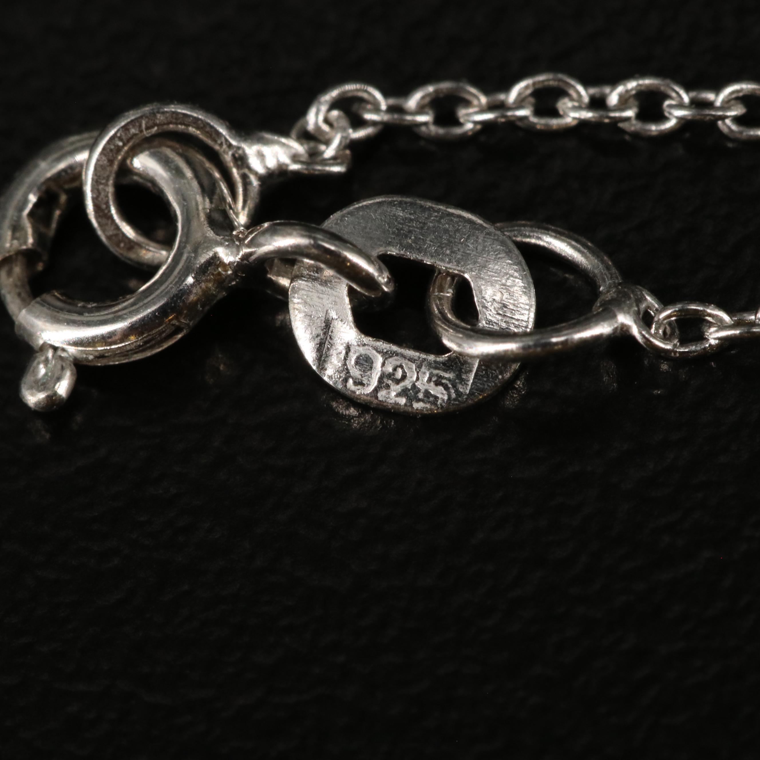 Sterling Peridot Pendant Necklace