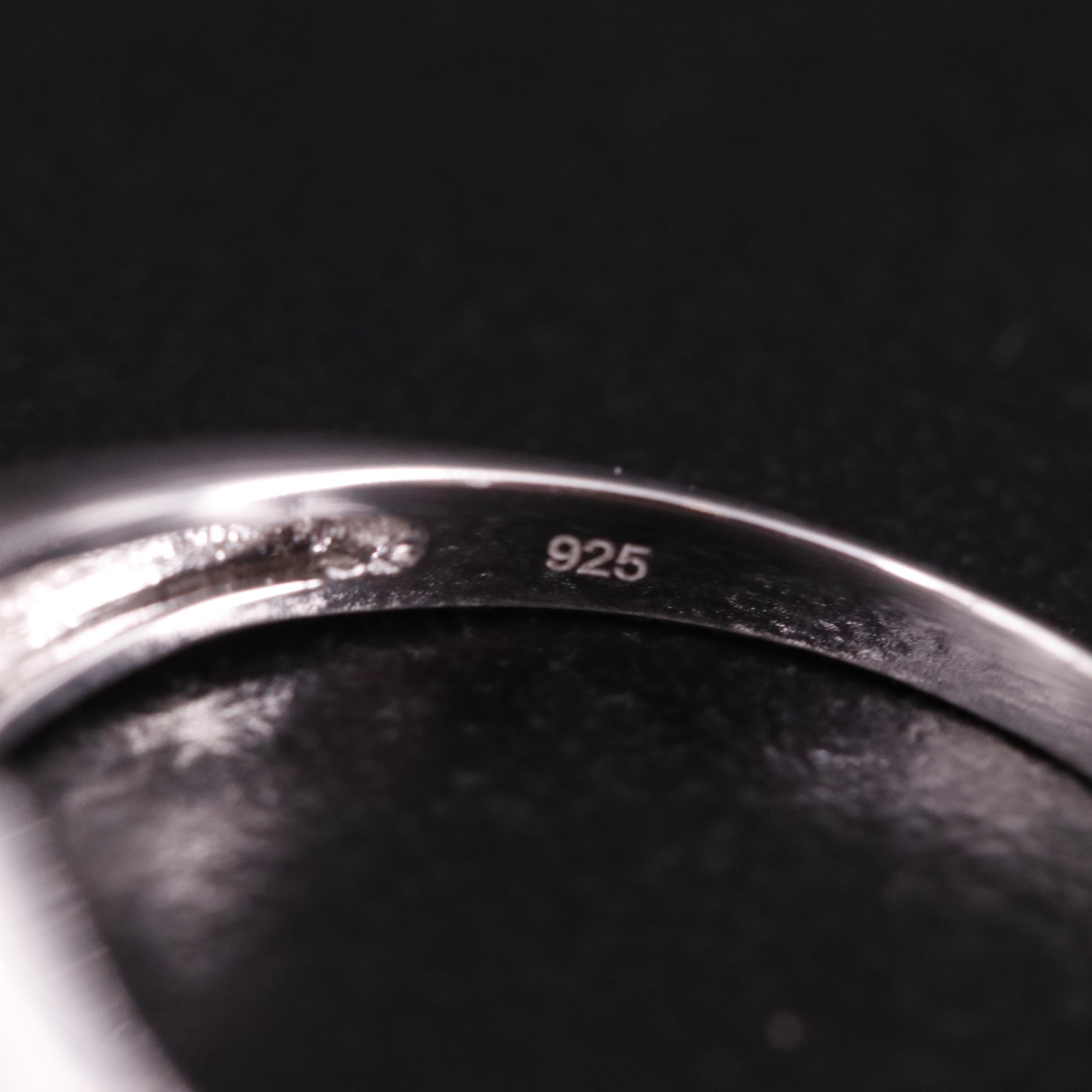 Sterling Diamond Ring, Earrings and Pendant Necklace Set