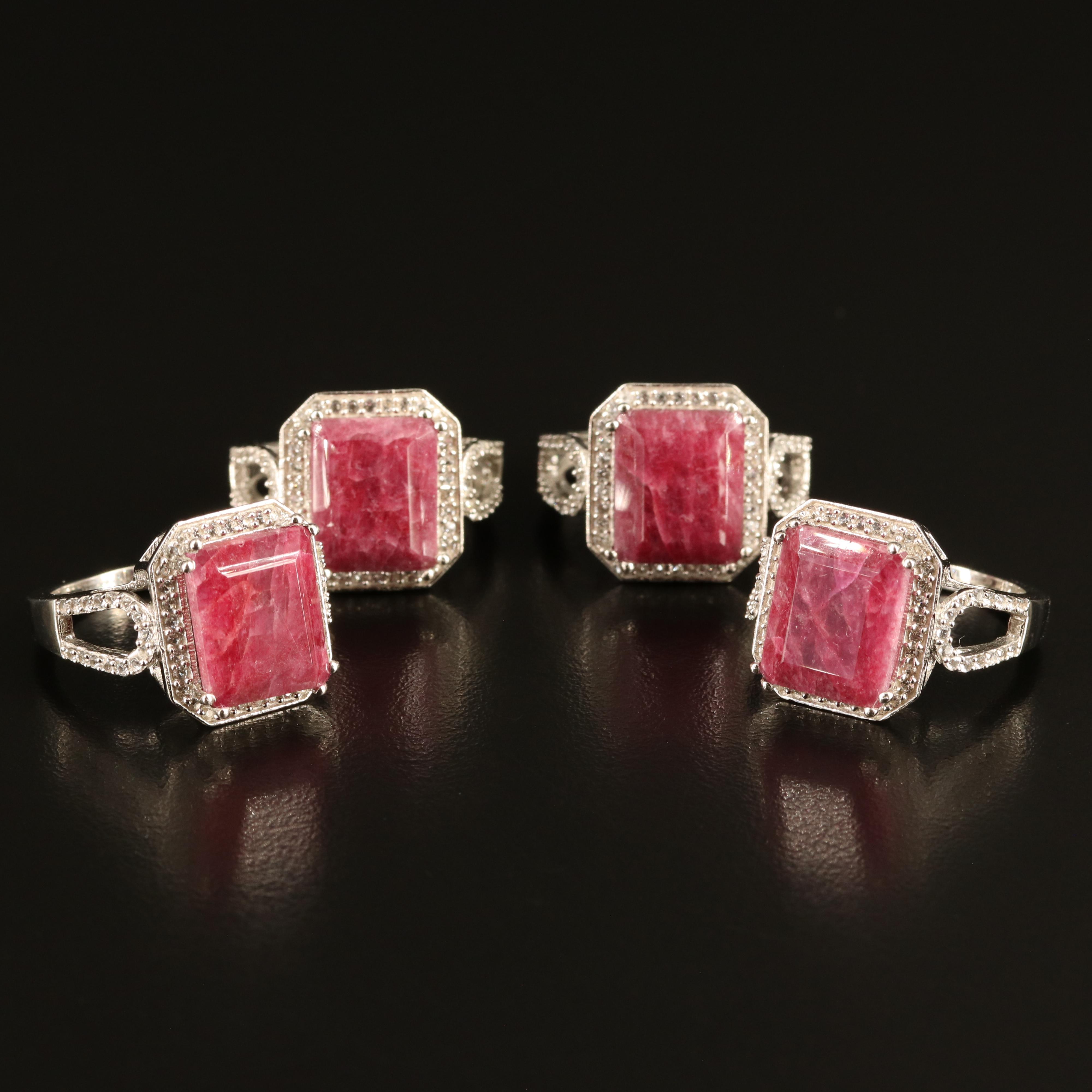 Sterling Beryl and Topaz Rings