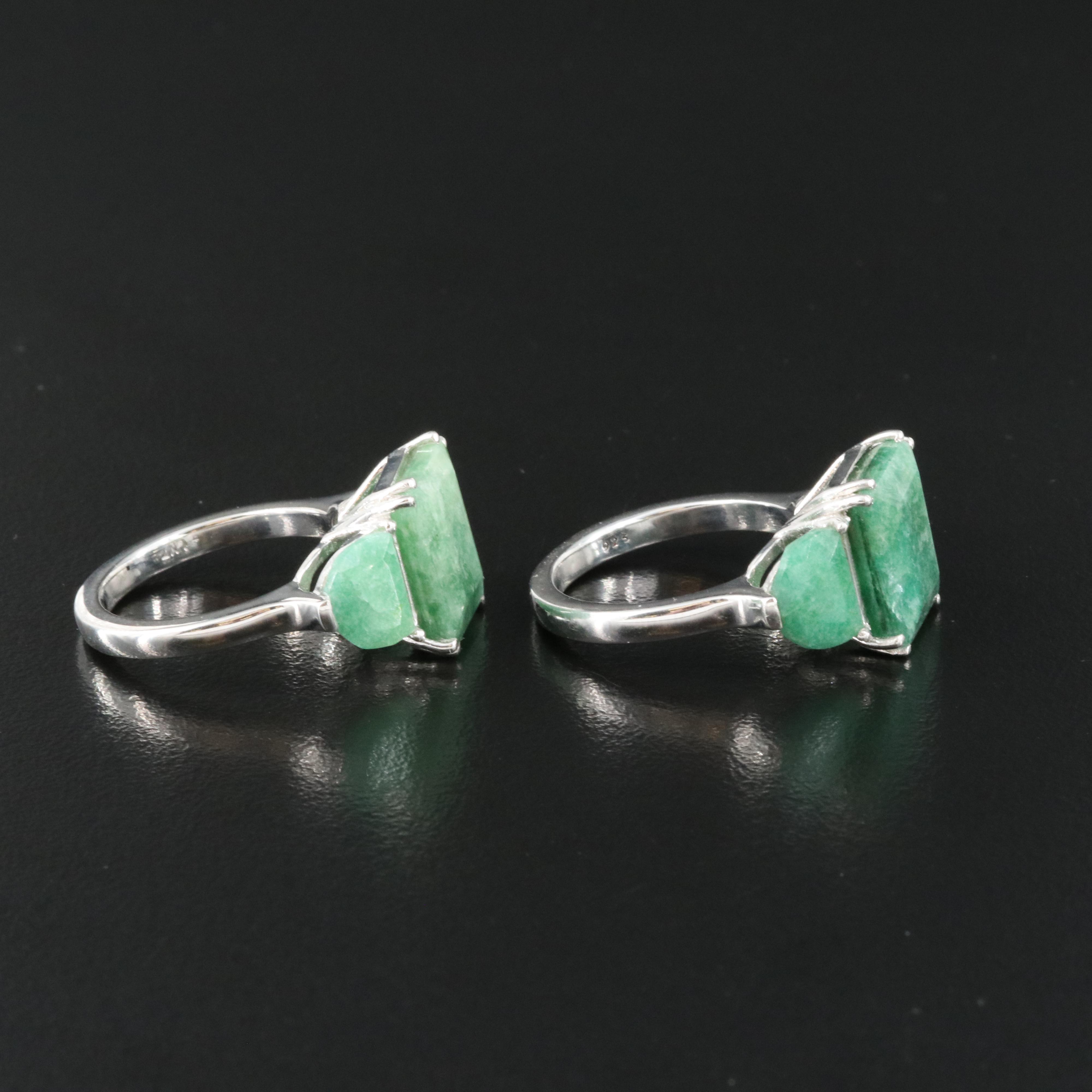 Sterling Beryl Rings