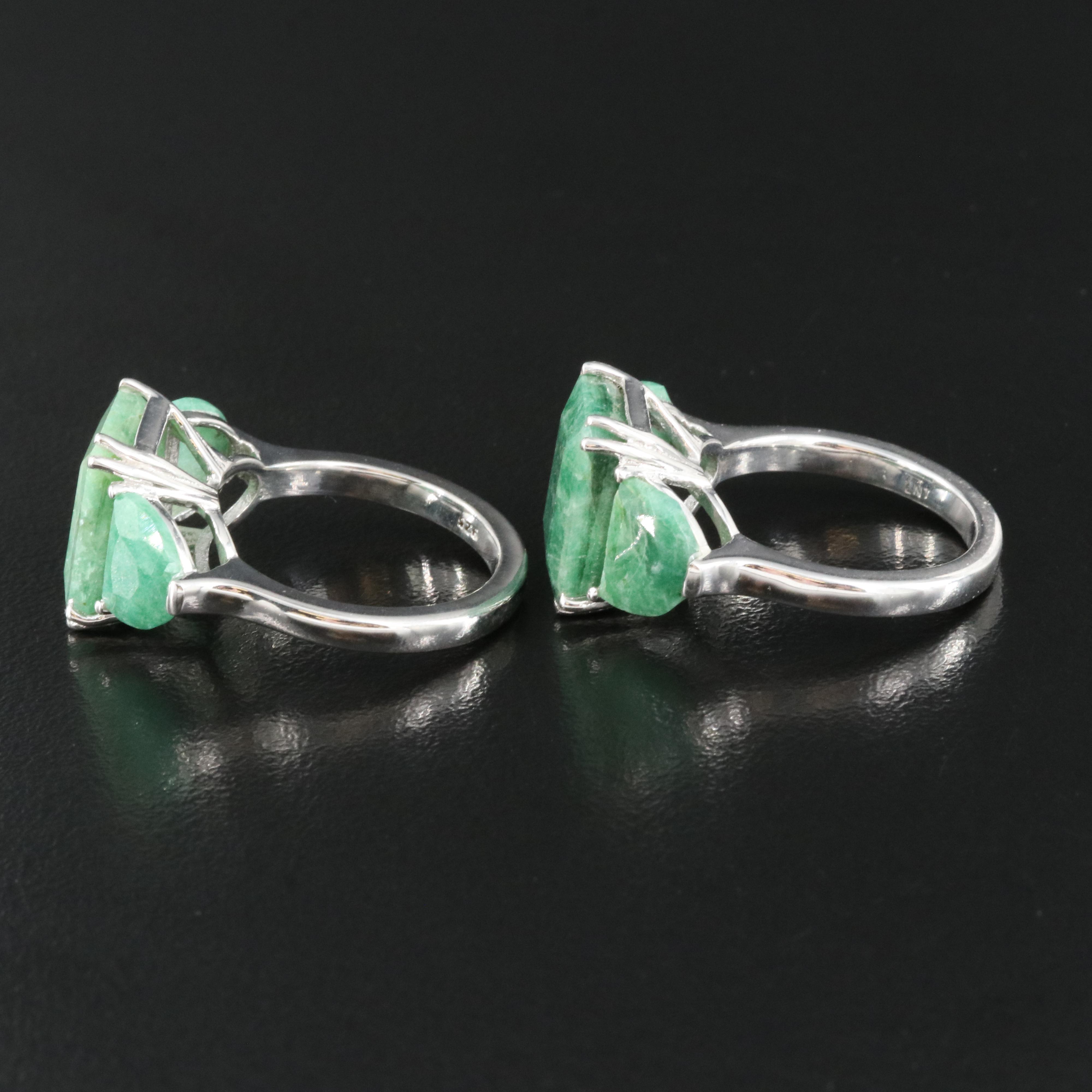 Sterling Beryl Rings