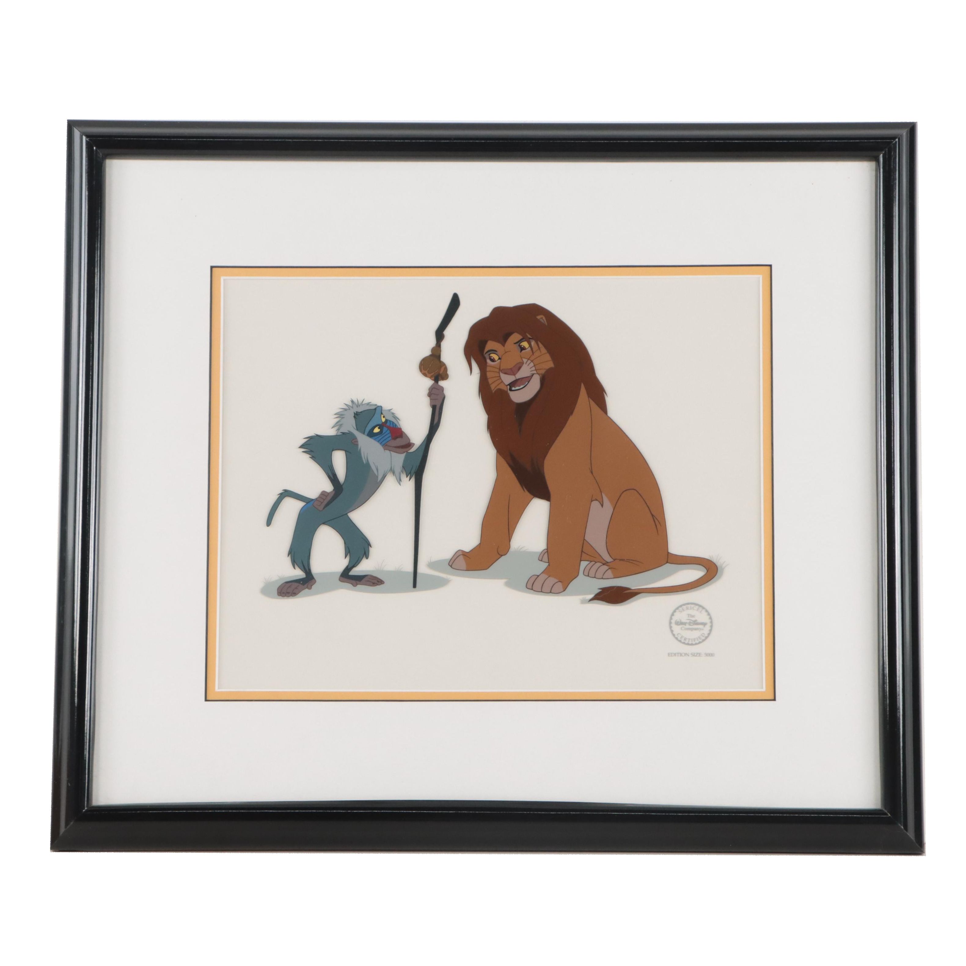 Disney Lion King Sericel "Rafiki and Simba," 1994