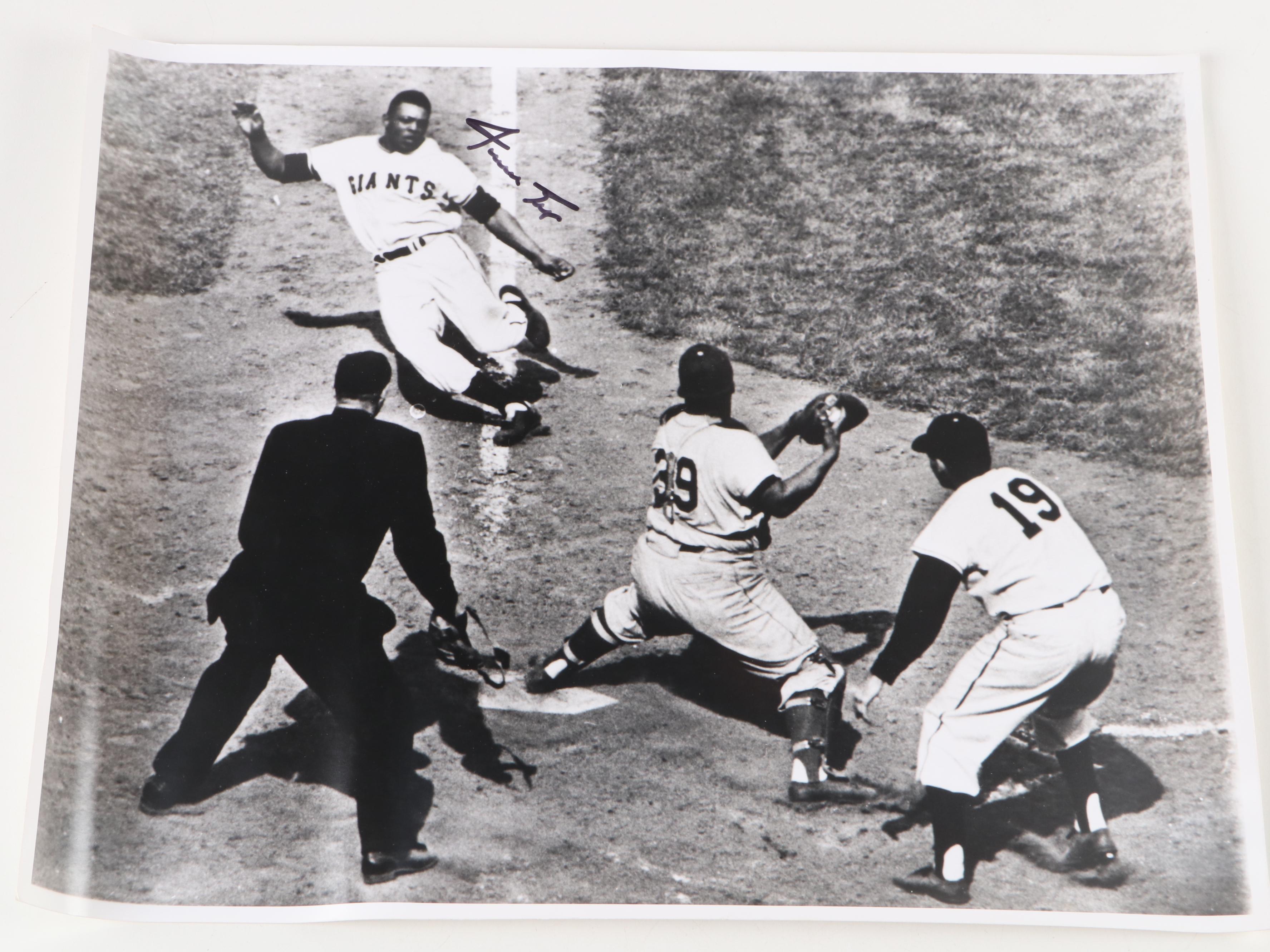 Willie Mays Signed New York Giants Giclée