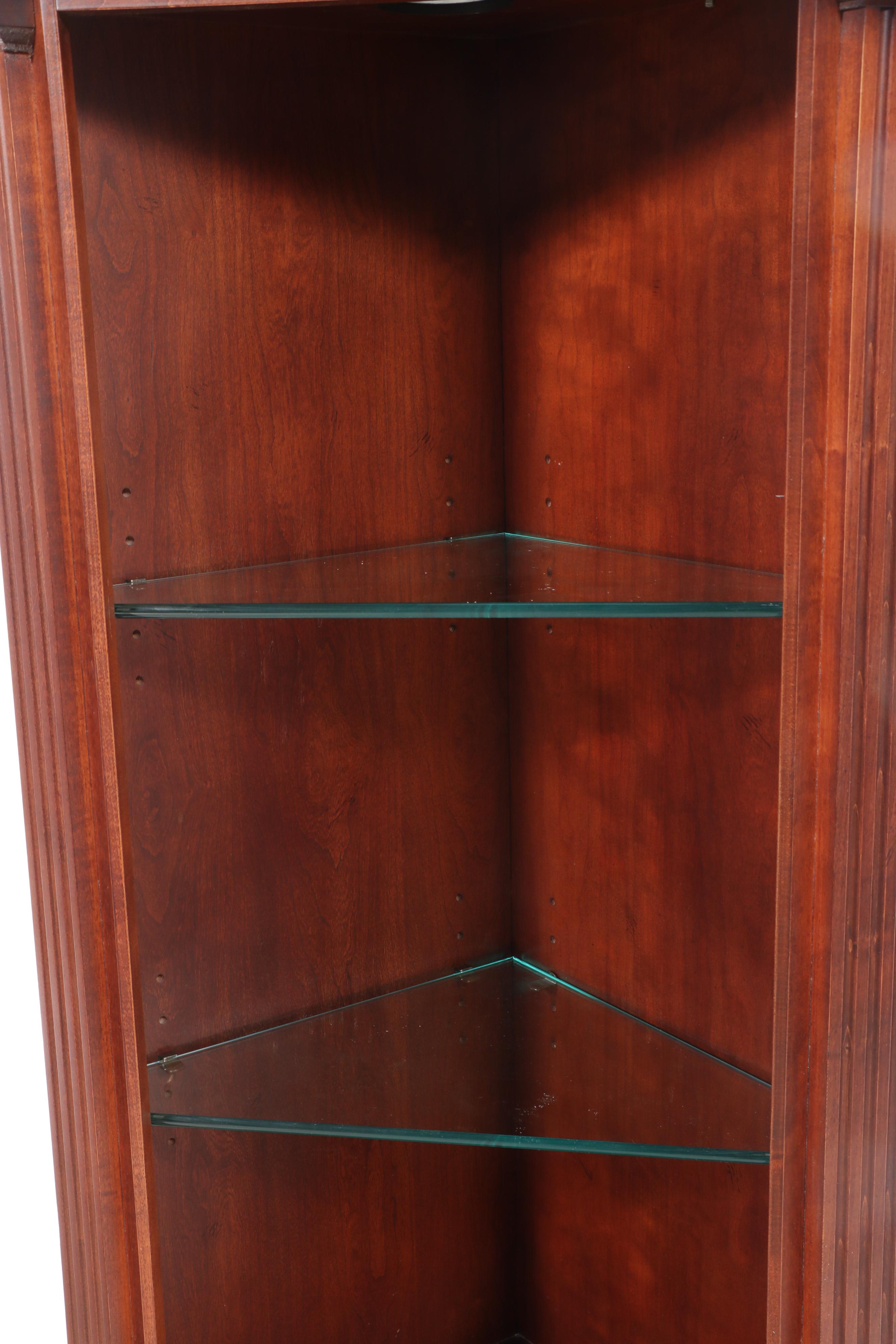 Two Hooker Furniture Mahogany Corner Cabinets