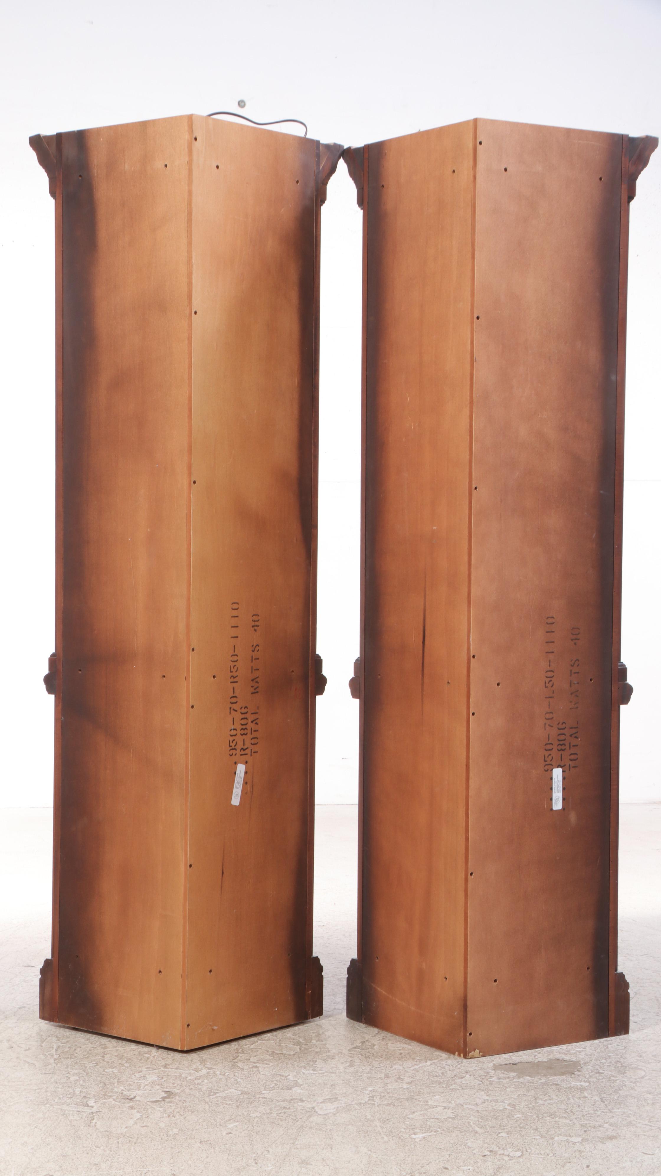 Two Hooker Furniture Mahogany Corner Cabinets