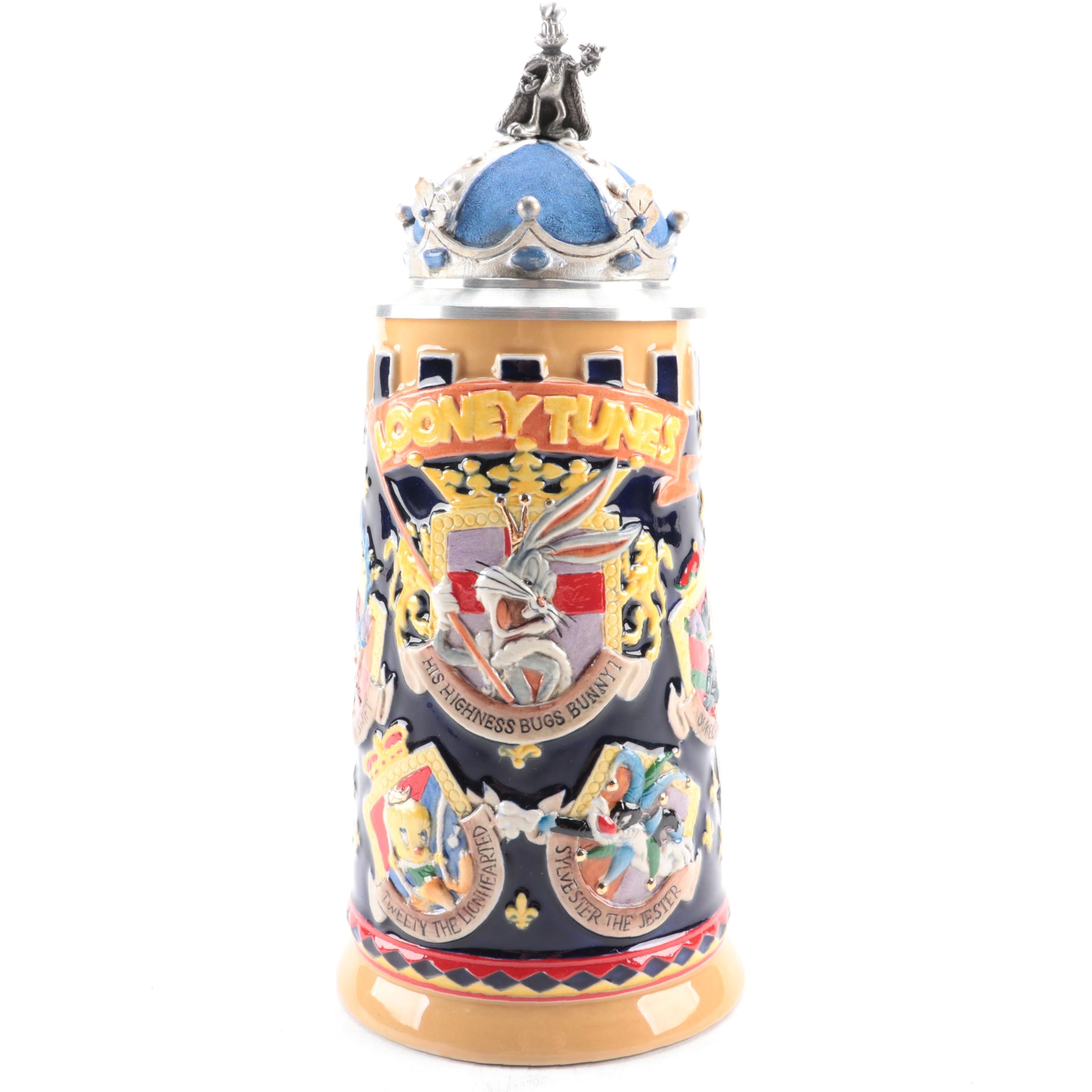 Warner Bros. "Looney Tunes Coat of Arms" Stoneware Beer Stein
