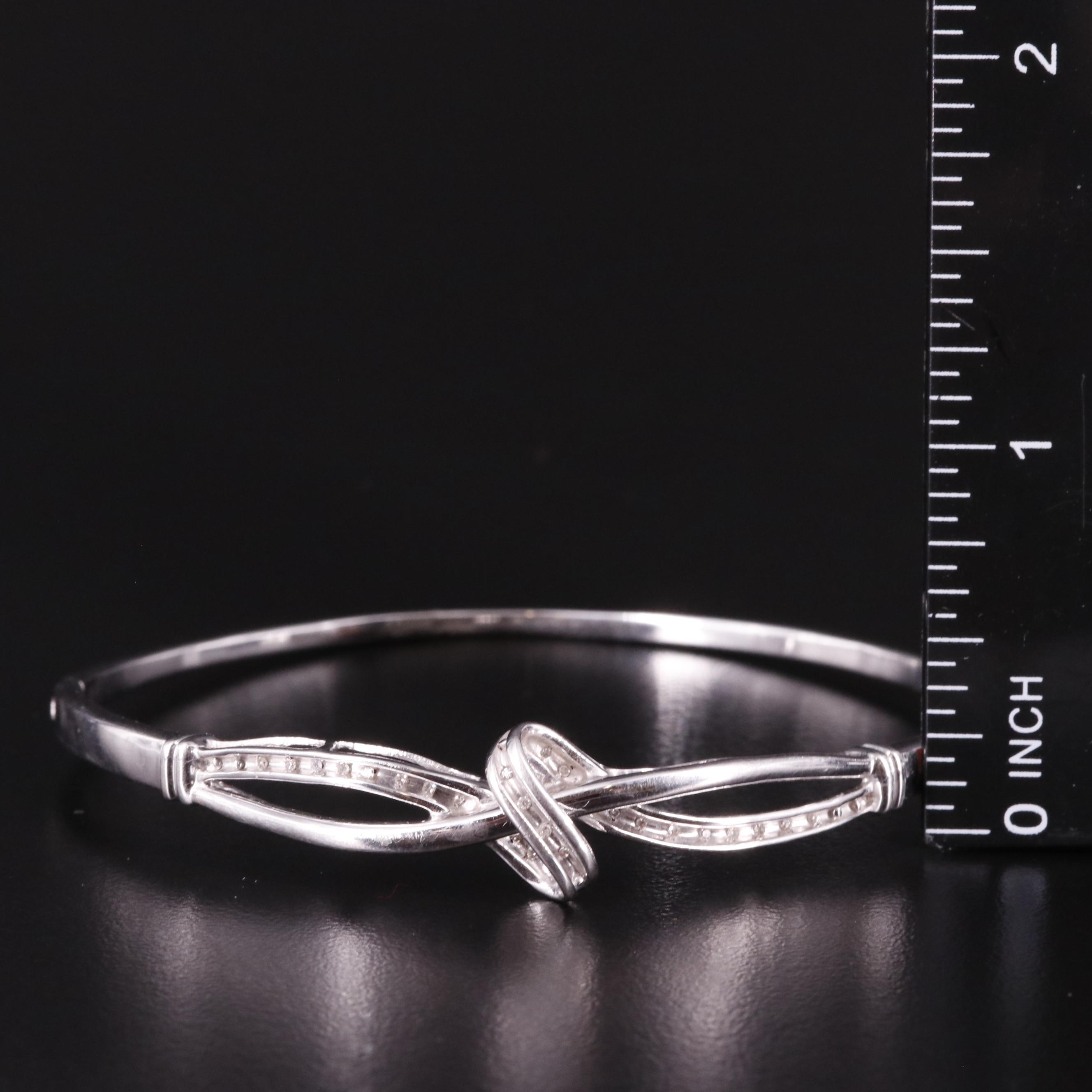 Sterling Diamond Bracelet, Earrings and Festoon Necklace Set