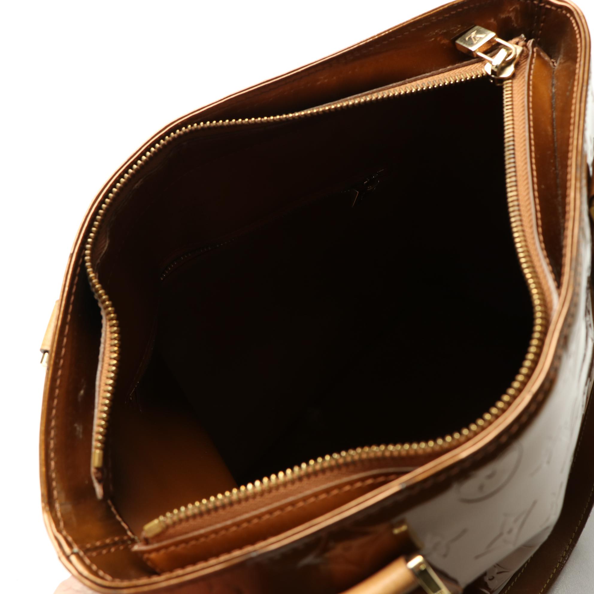 Louis Vuitton Houston Tote in Bronze Monogram Vernis and Vachetta Leather