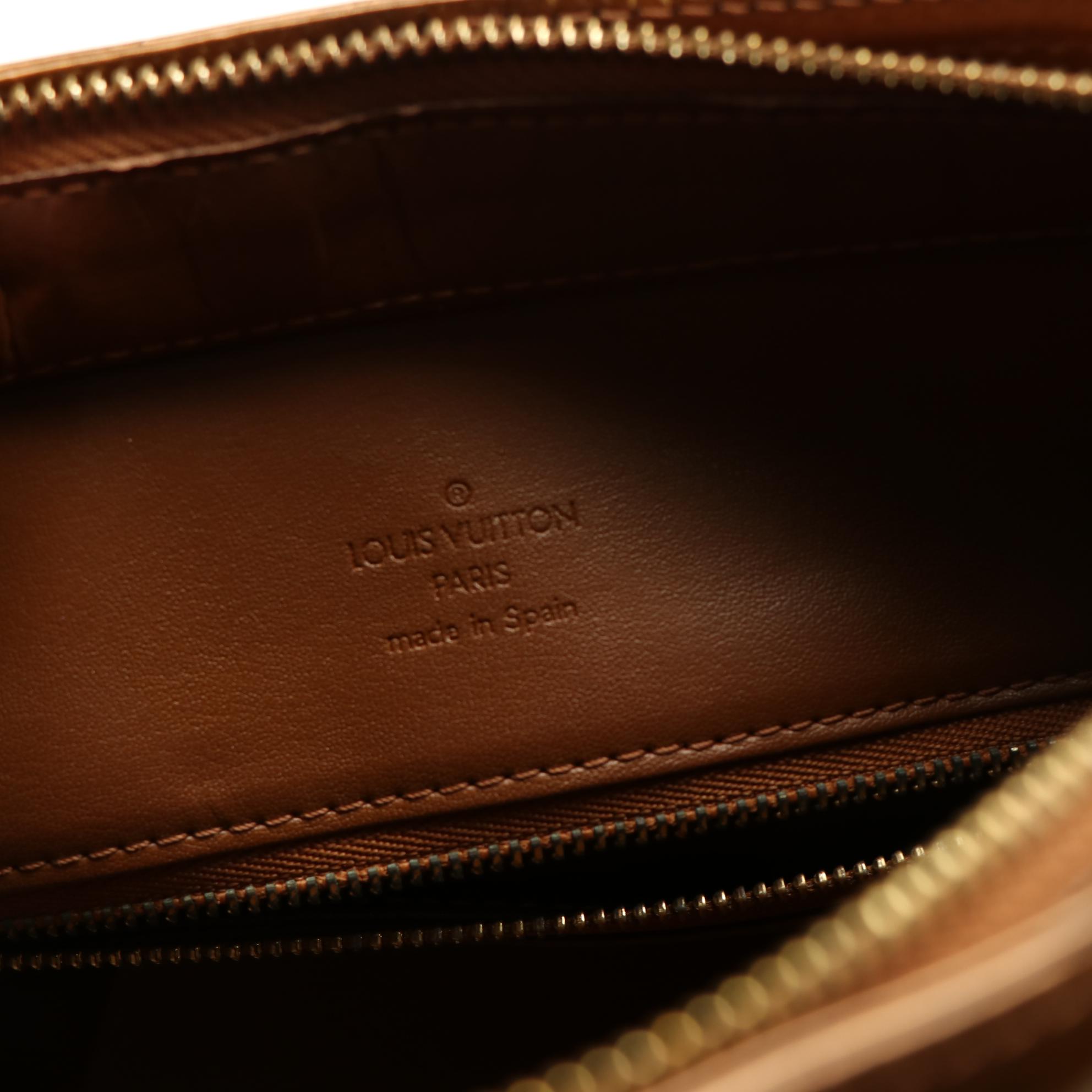 Louis Vuitton Houston Tote in Bronze Monogram Vernis and Vachetta Leather