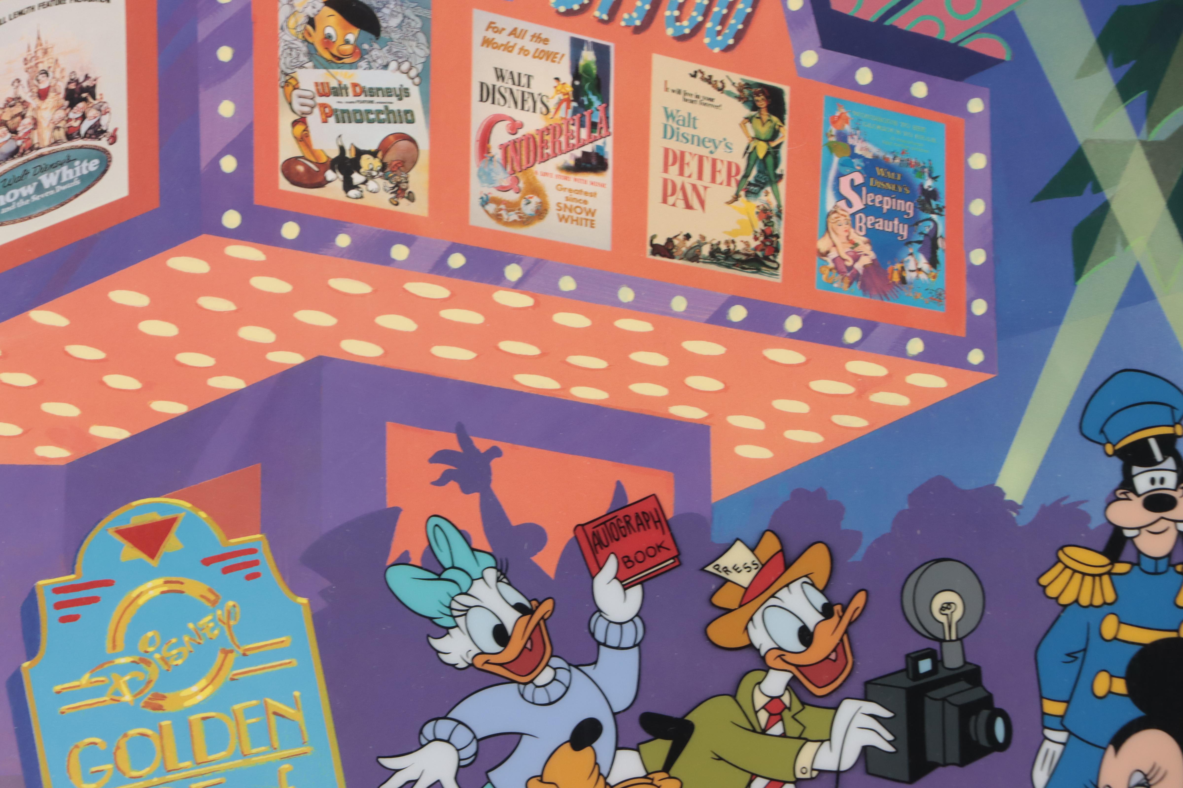 Disney Sericel Signed by Character Voice Artists "Mickey's Film Festival," 1999