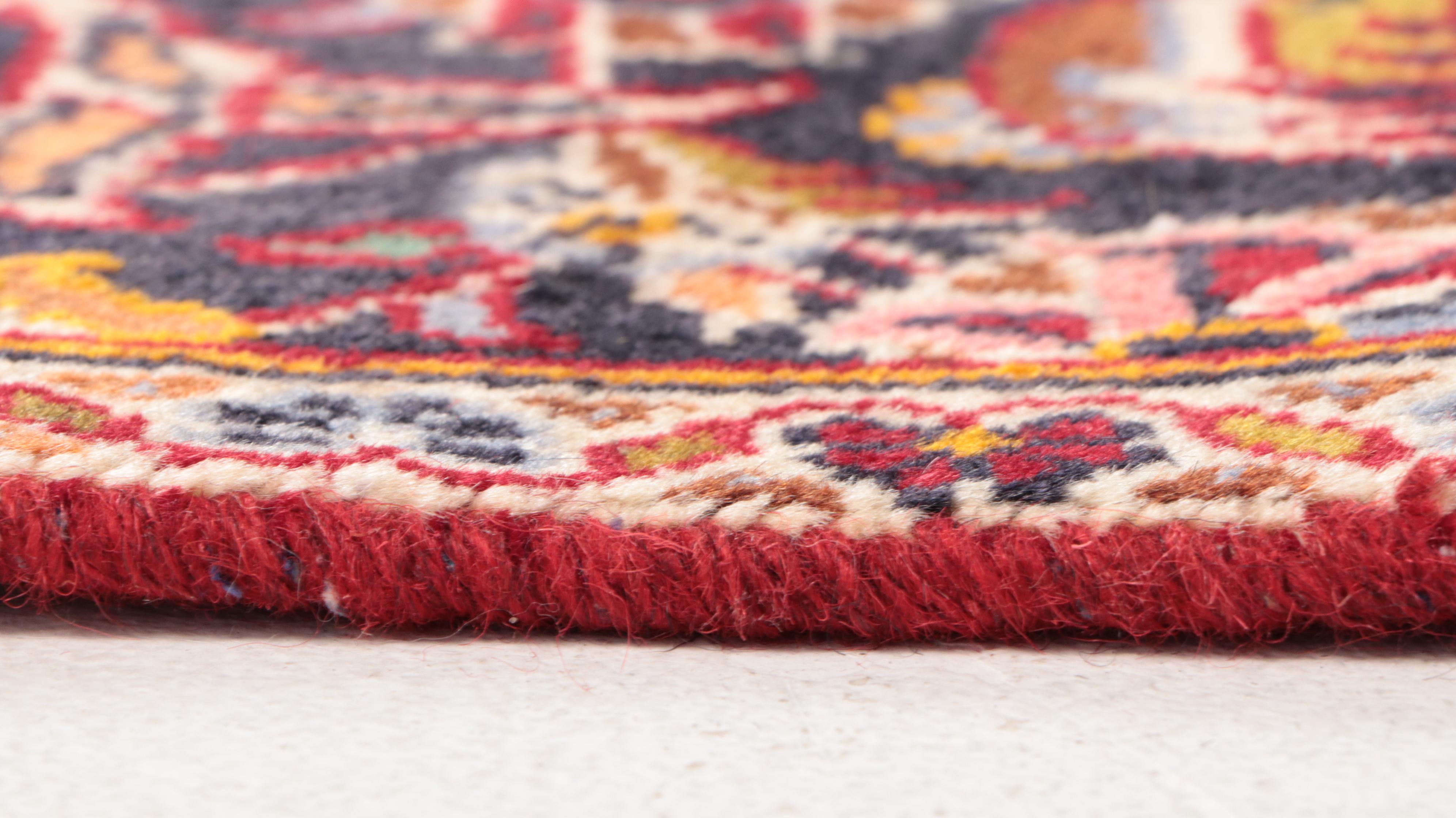 9' x 12'5 Hand-Knotted Persian Kashan Area Rug