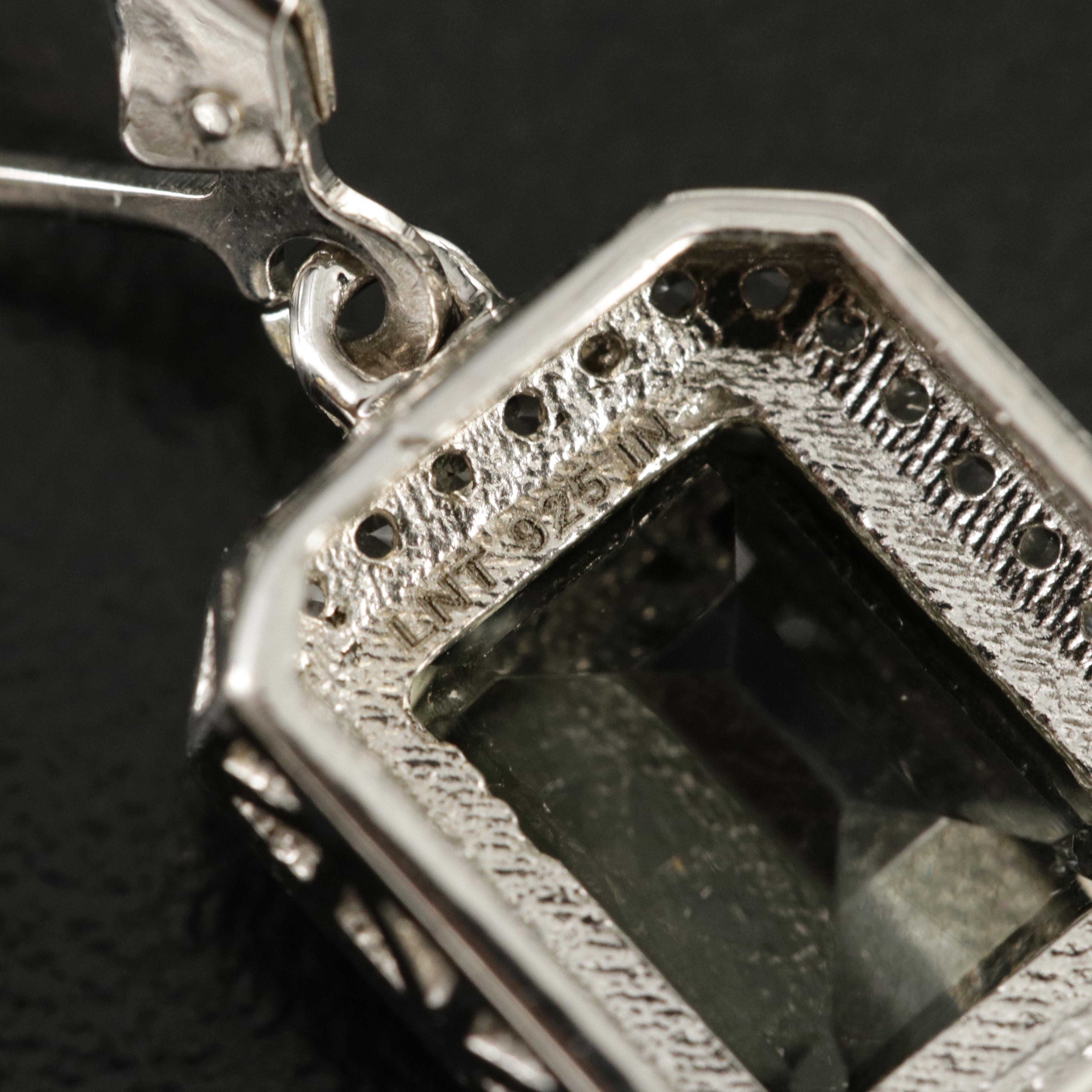 Sterling Prasiolite and Topaz Earrings