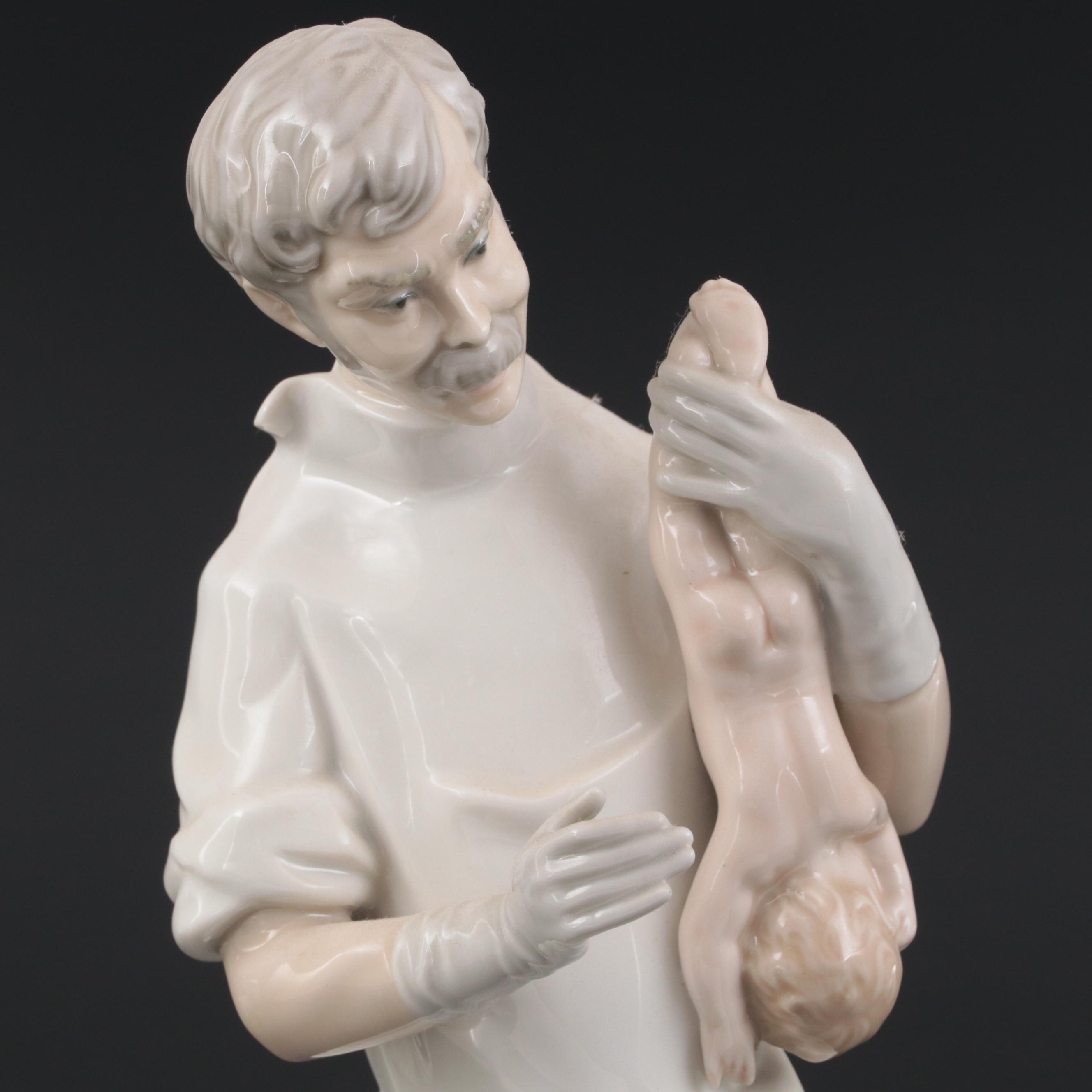 Lladró "Obstetrician" Porcelain Figurine Designed by Salvador Furió, 1974–1977